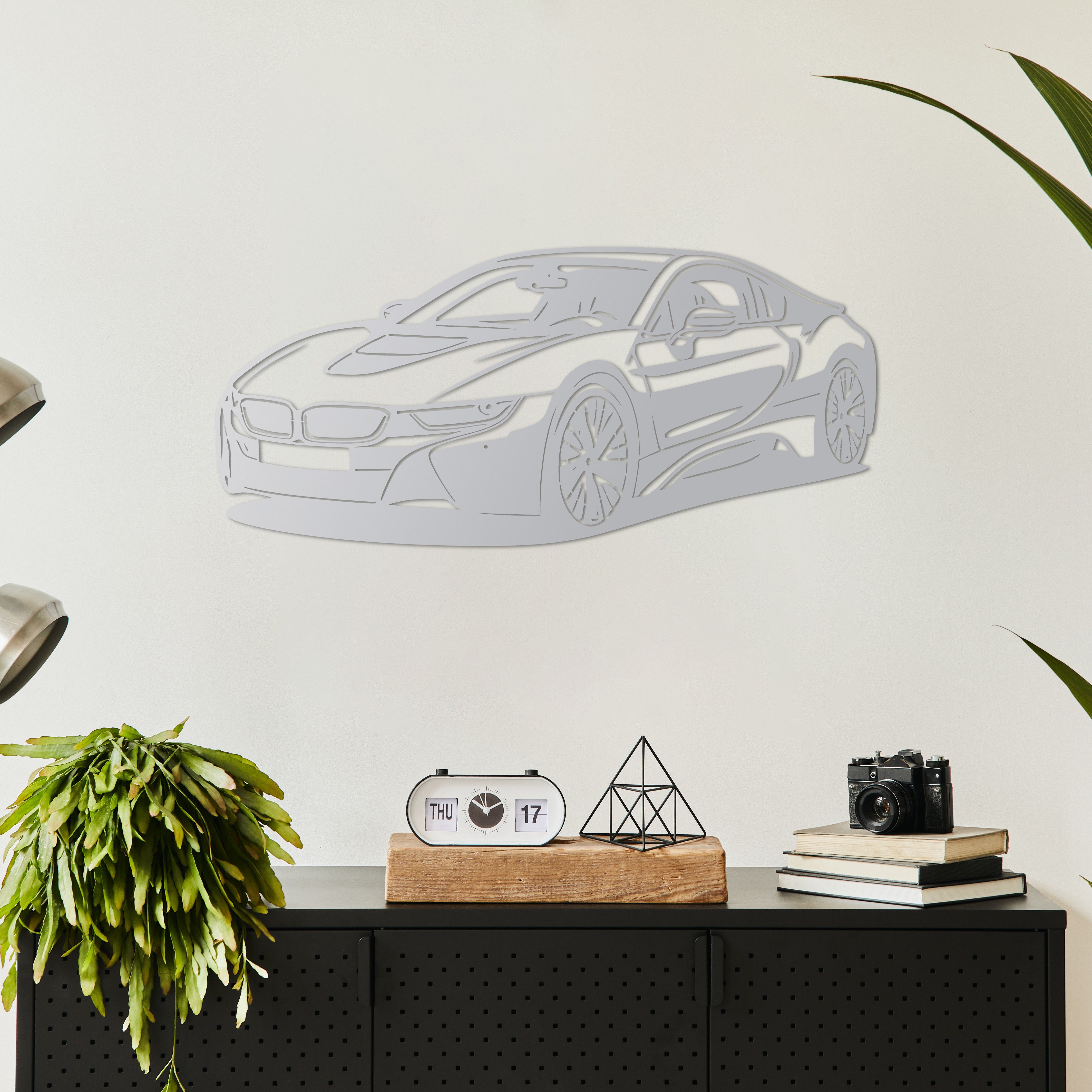 BMW i8 – Spor Araba Metal Duvar Dekoru