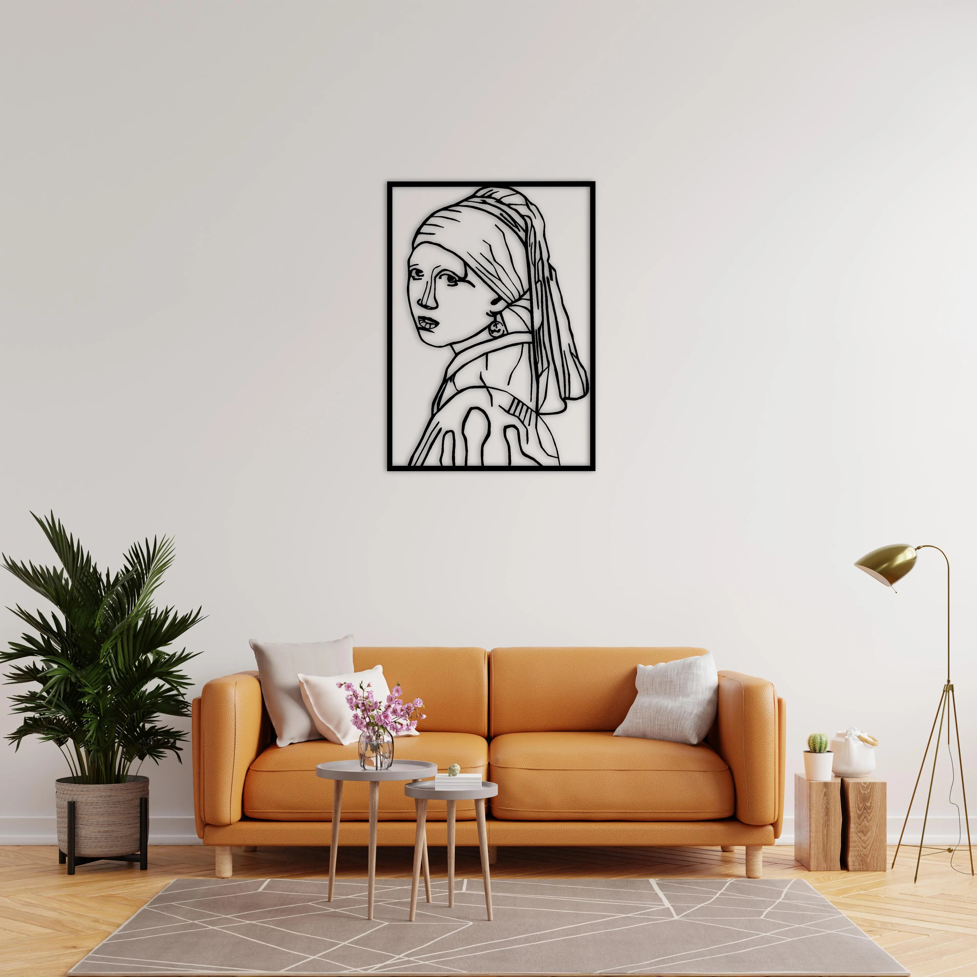 Bakışın Sessizliği Metal Duvar Dekoru Laser Artique