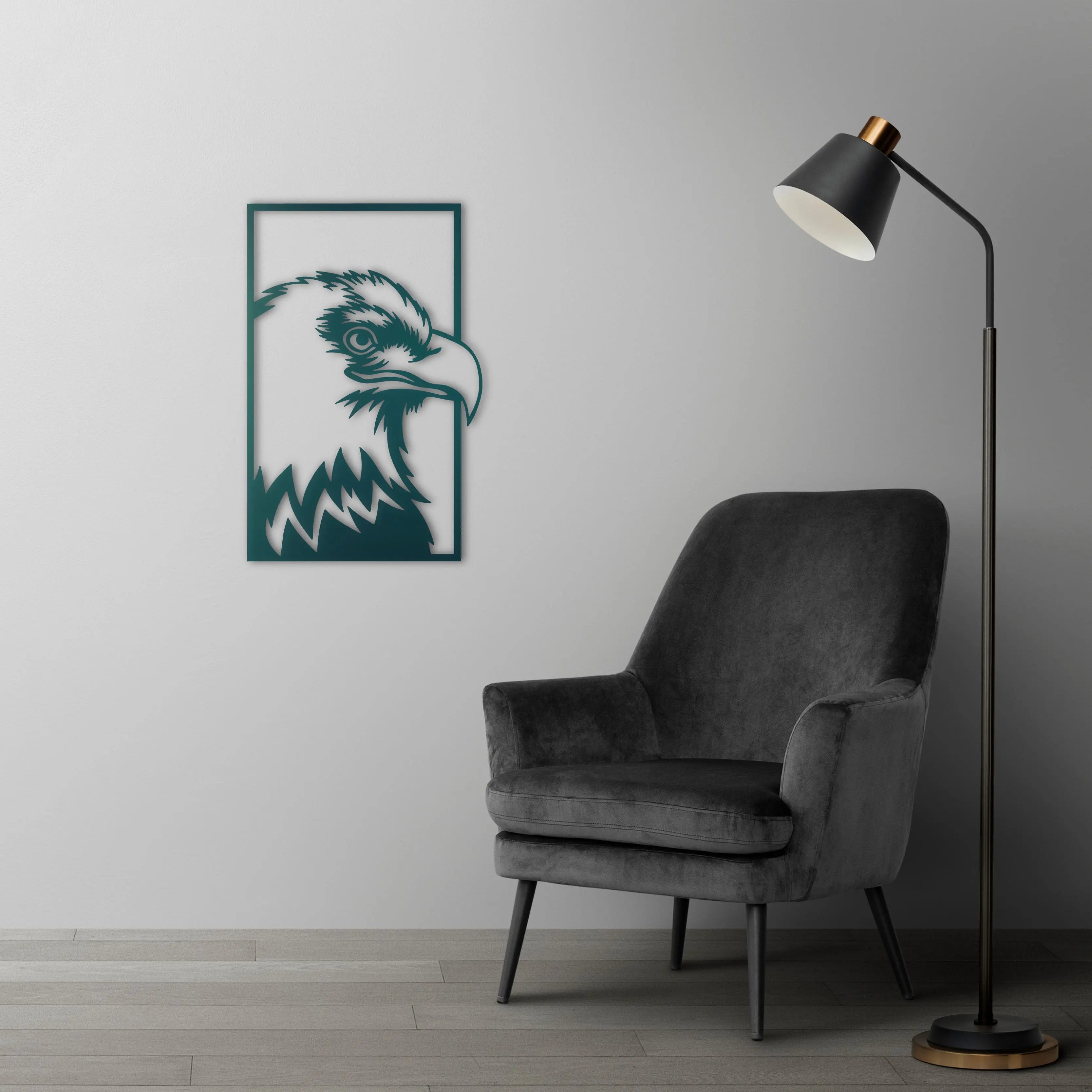 Kartalın Bakışı Metal Duvar Dekoru Laser Artique