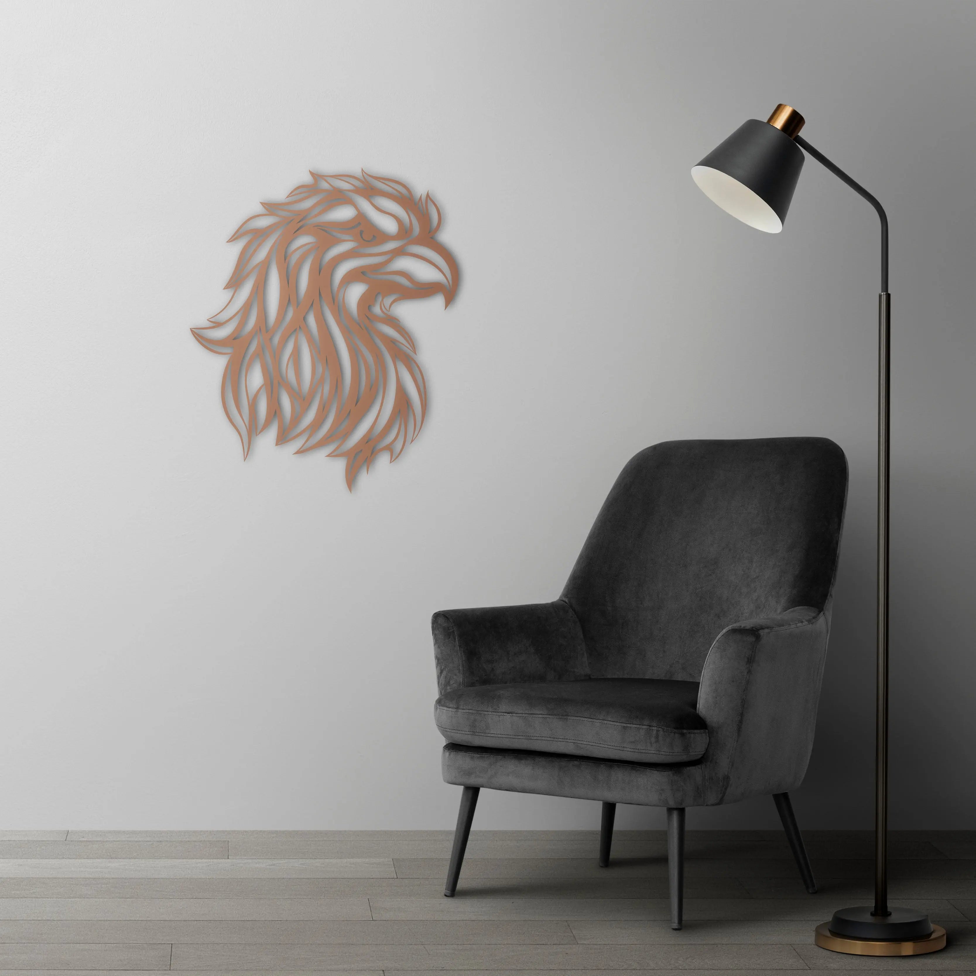 Kartalın İhtişamı Metal Duvar Dekoru Laser Artique