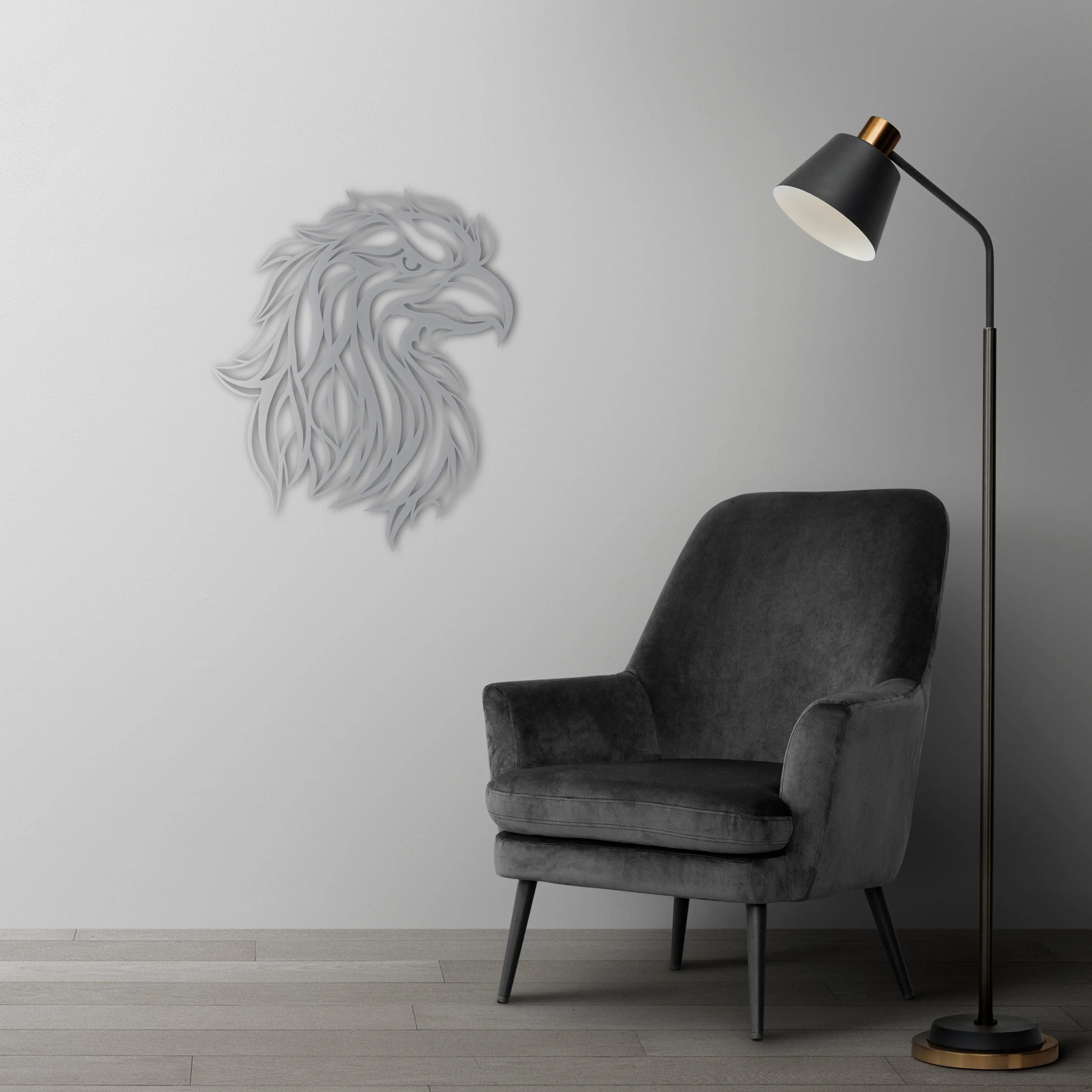 Kartalın İhtişamı Metal Duvar Dekoru Laser Artique