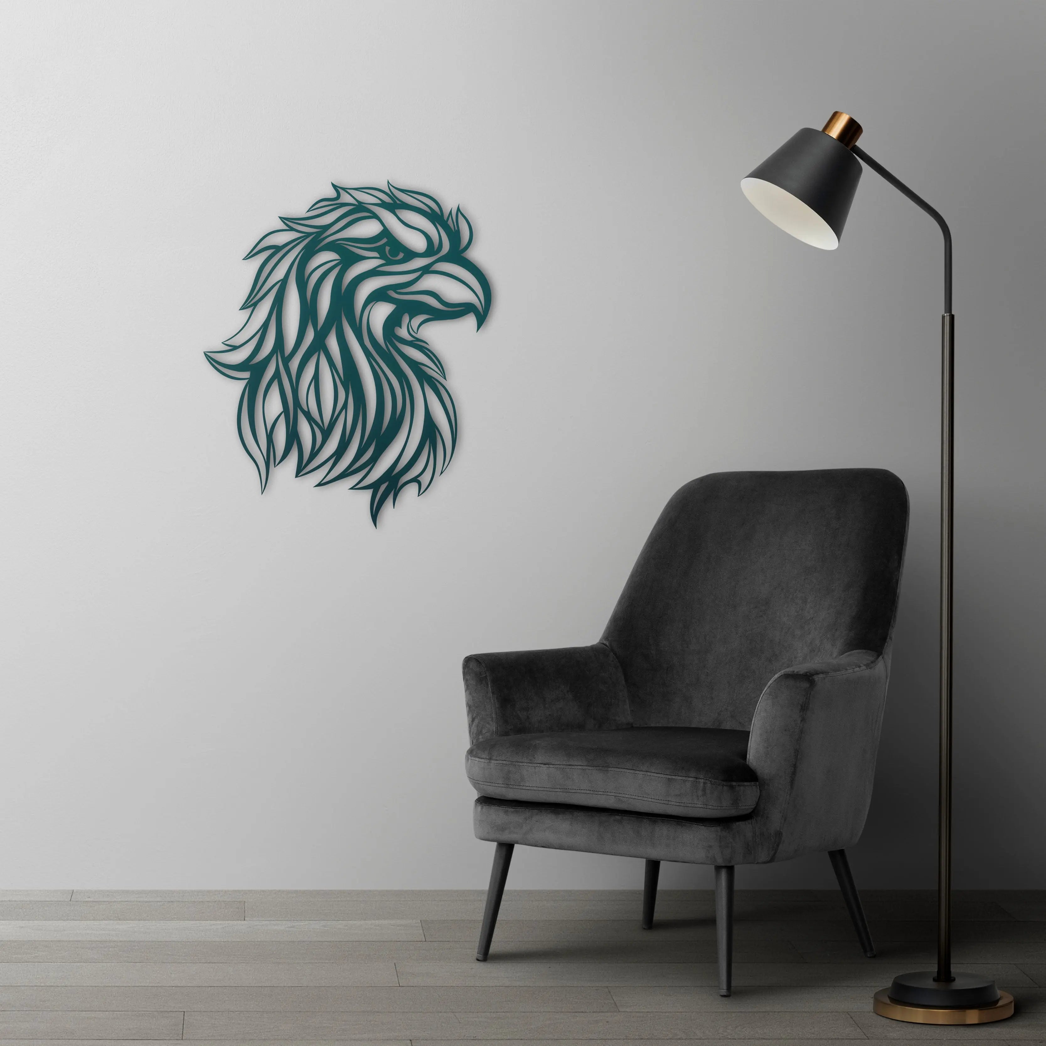 Kartalın İhtişamı Metal Duvar Dekoru Laser Artique