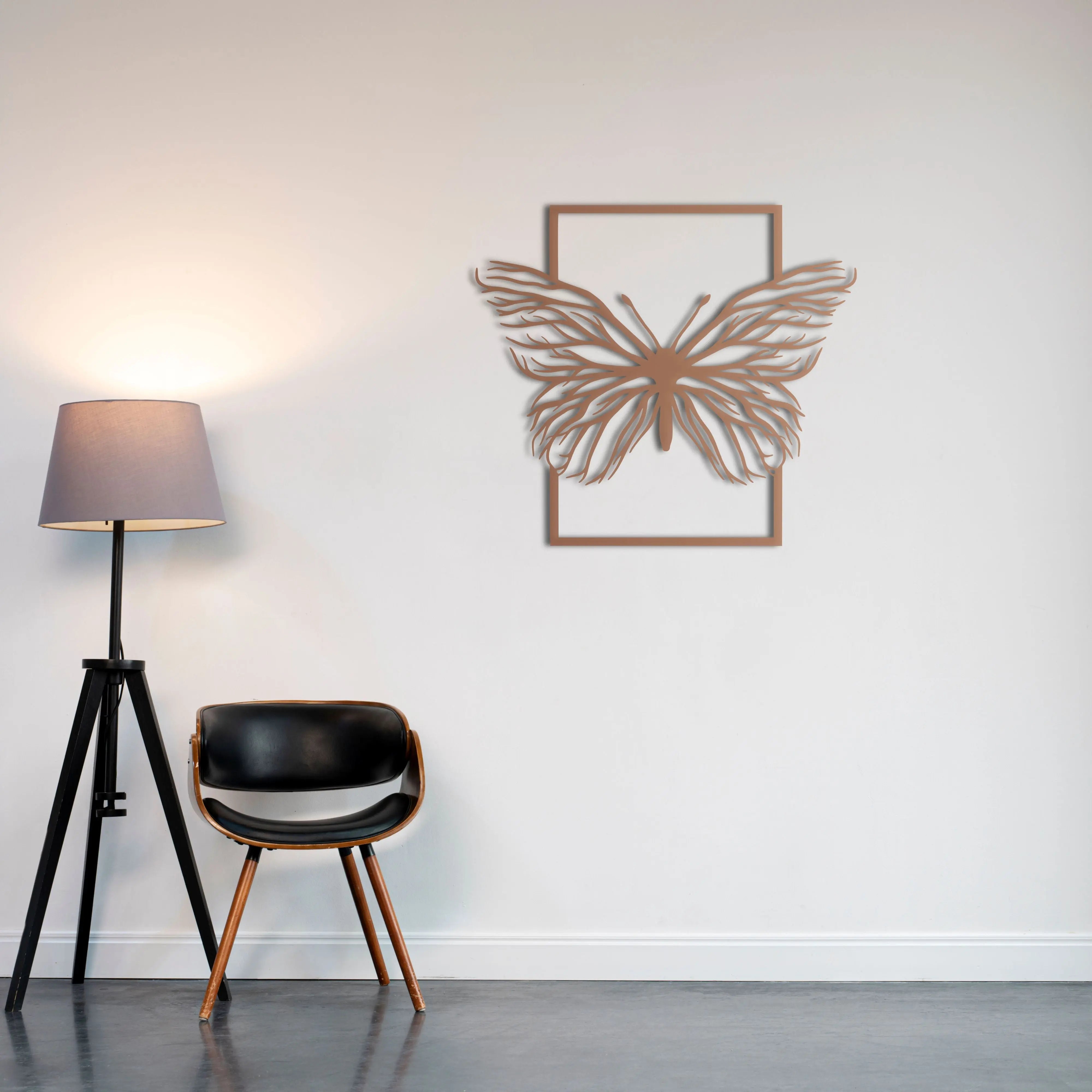 Kelebek Hikayesi Metal Duvar Dekoru Laser Artique