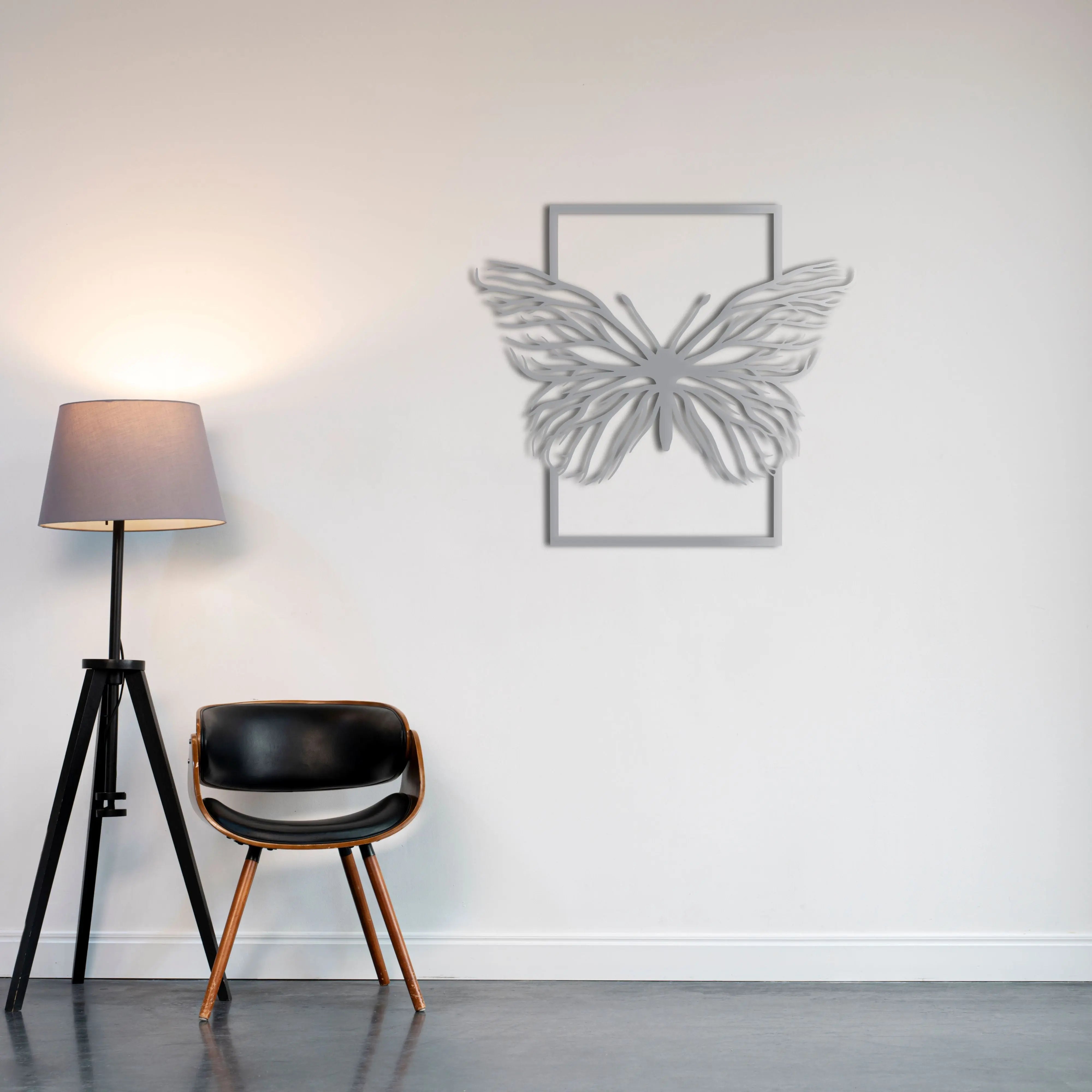 Kelebek Hikayesi Metal Duvar Dekoru Laser Artique