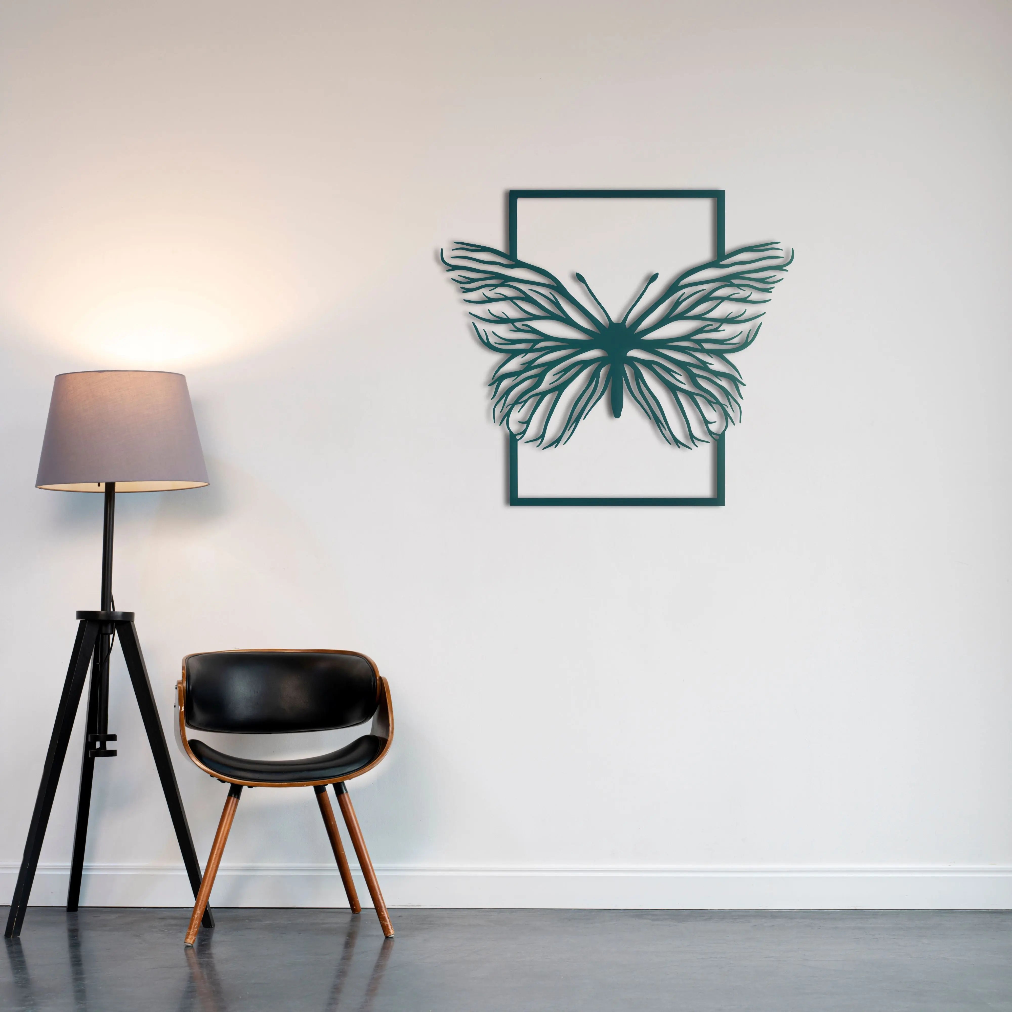 Kelebek Hikayesi Metal Duvar Dekoru Laser Artique