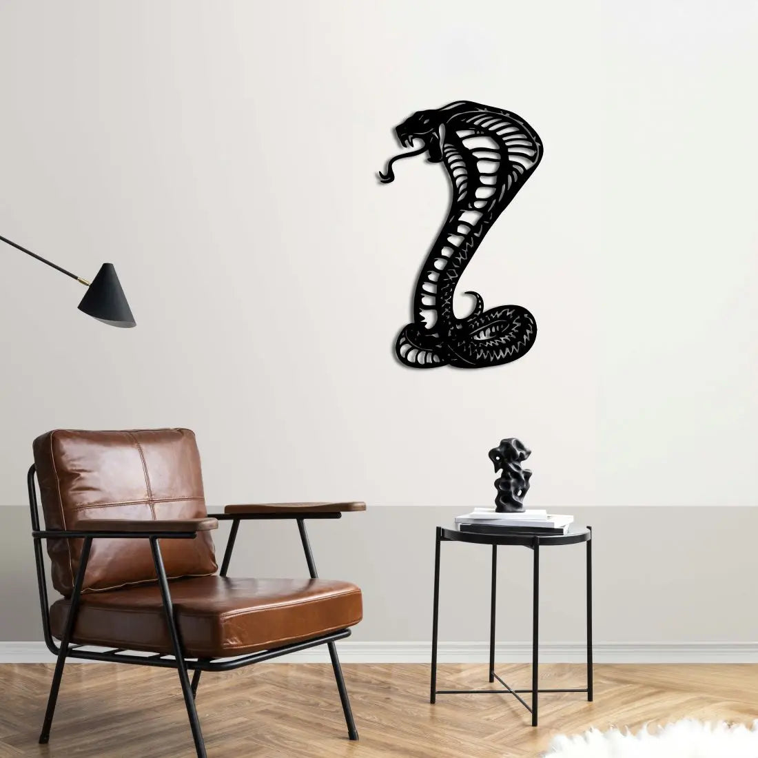 Kobra Metal Duvar Dekoru Laser Artique