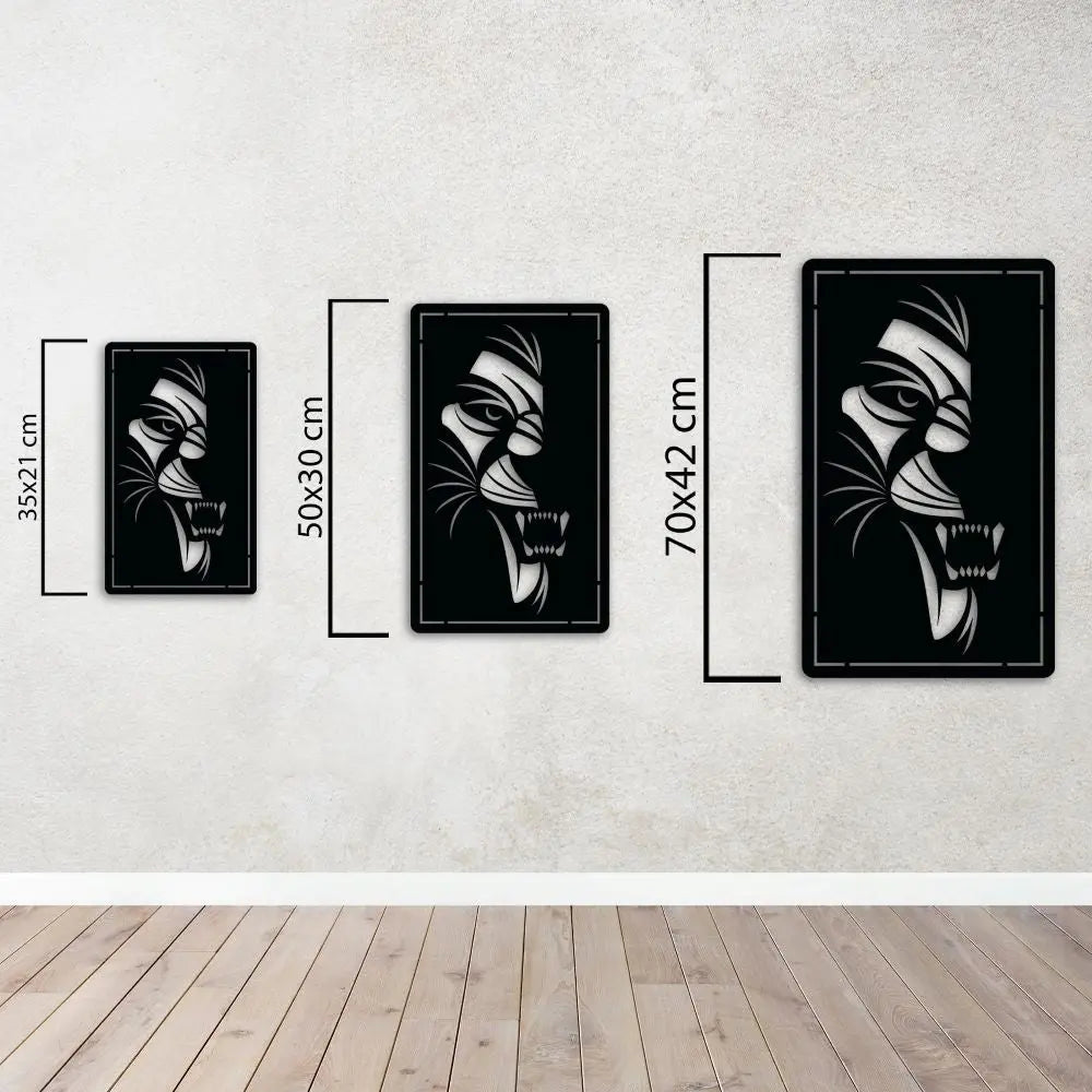 Aslanın Gözleri Metal Duvar Dekoru Laser Artique