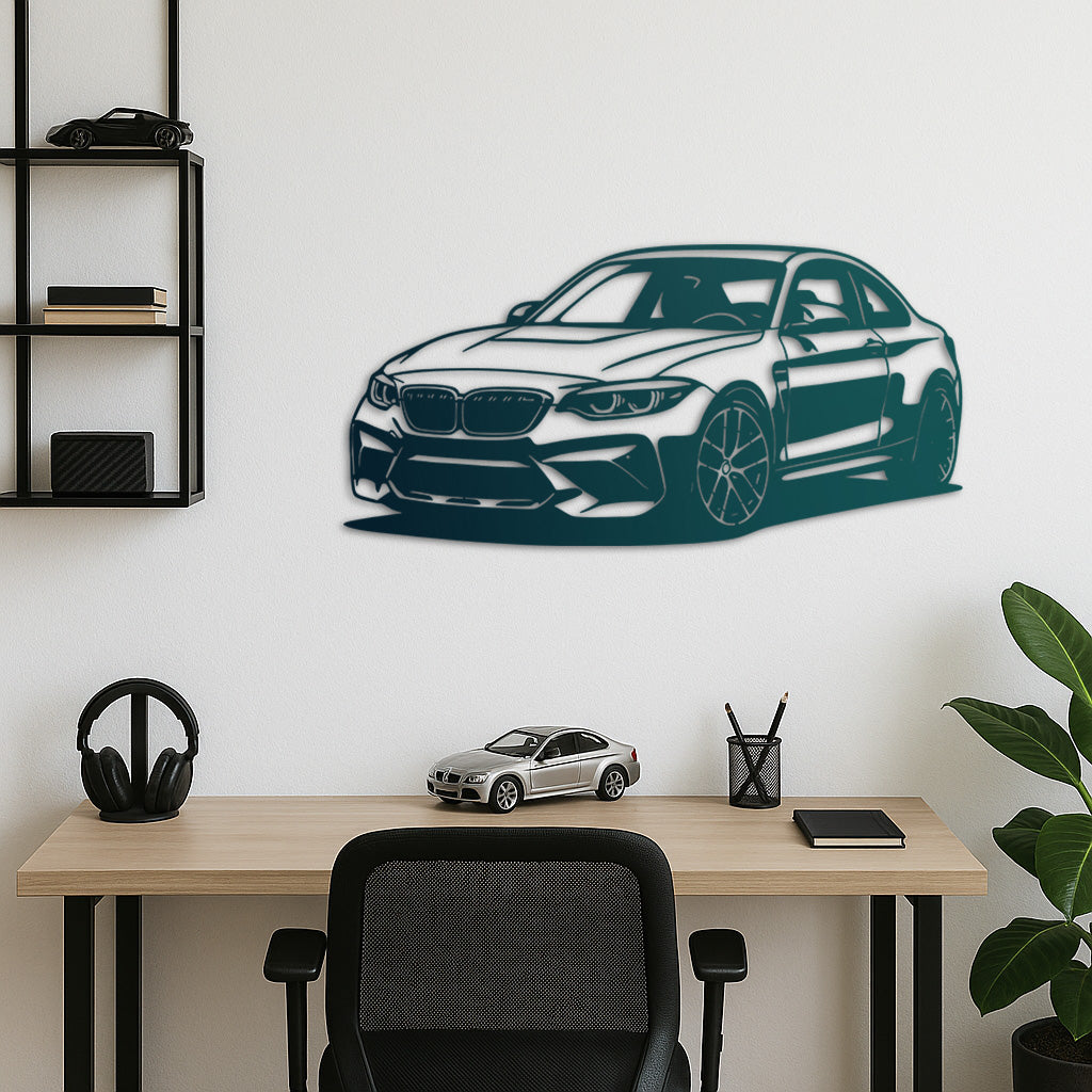 BMW M2 – Kompakt Spor Araba Metal Duvar Dekoru