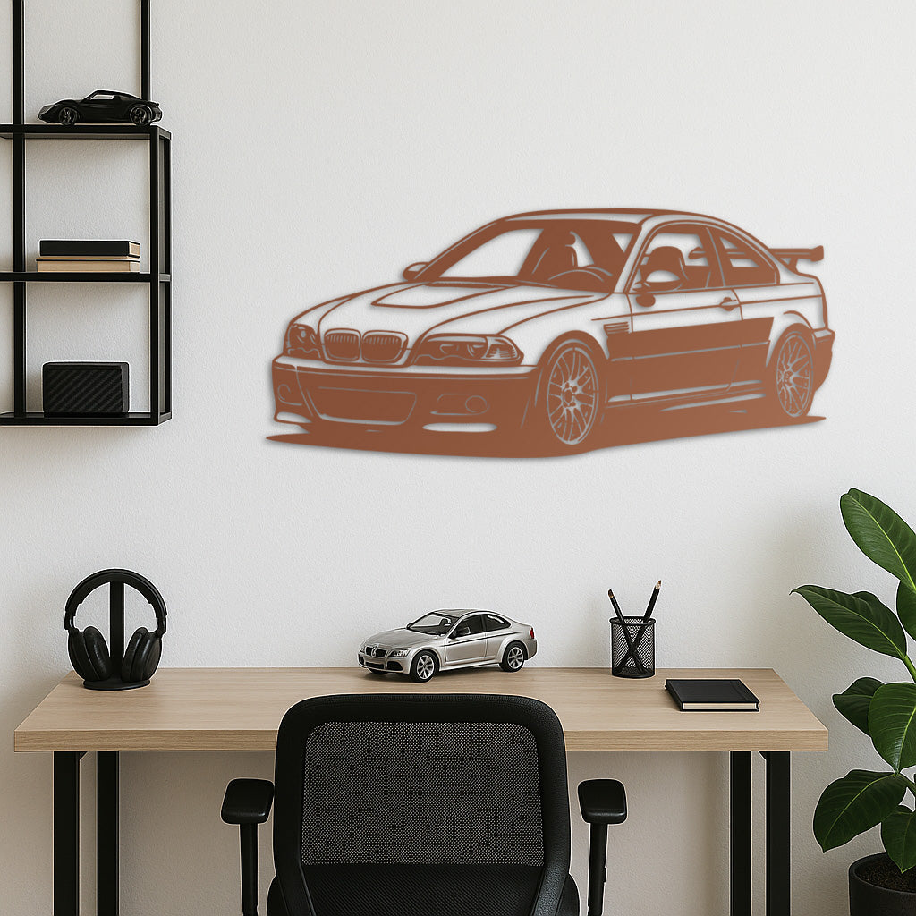 BMW M3 GTR – Spor Araba Metal Duvar Dekoru