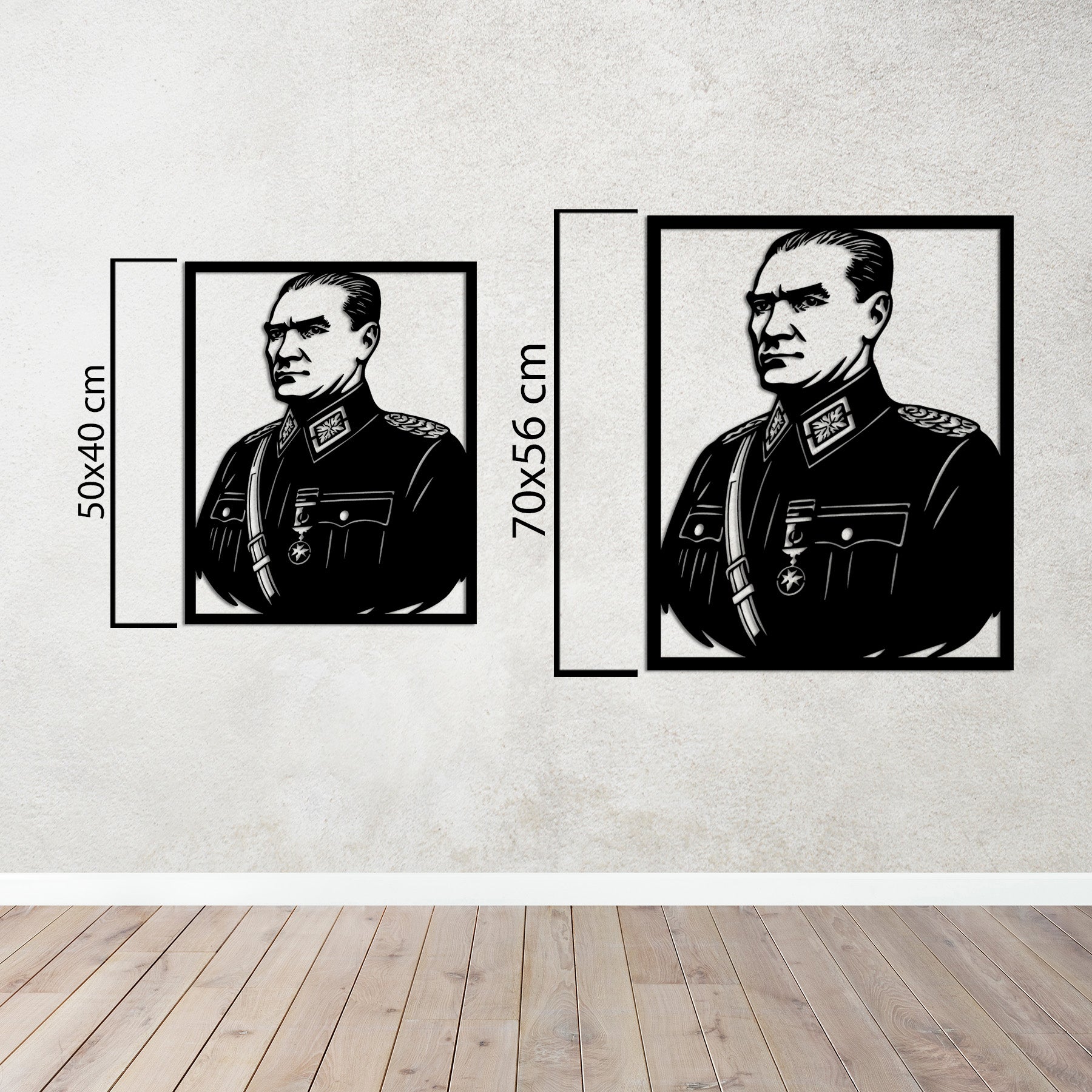 Mareşal Atatürk Portre – Metal Duvar Dekoru