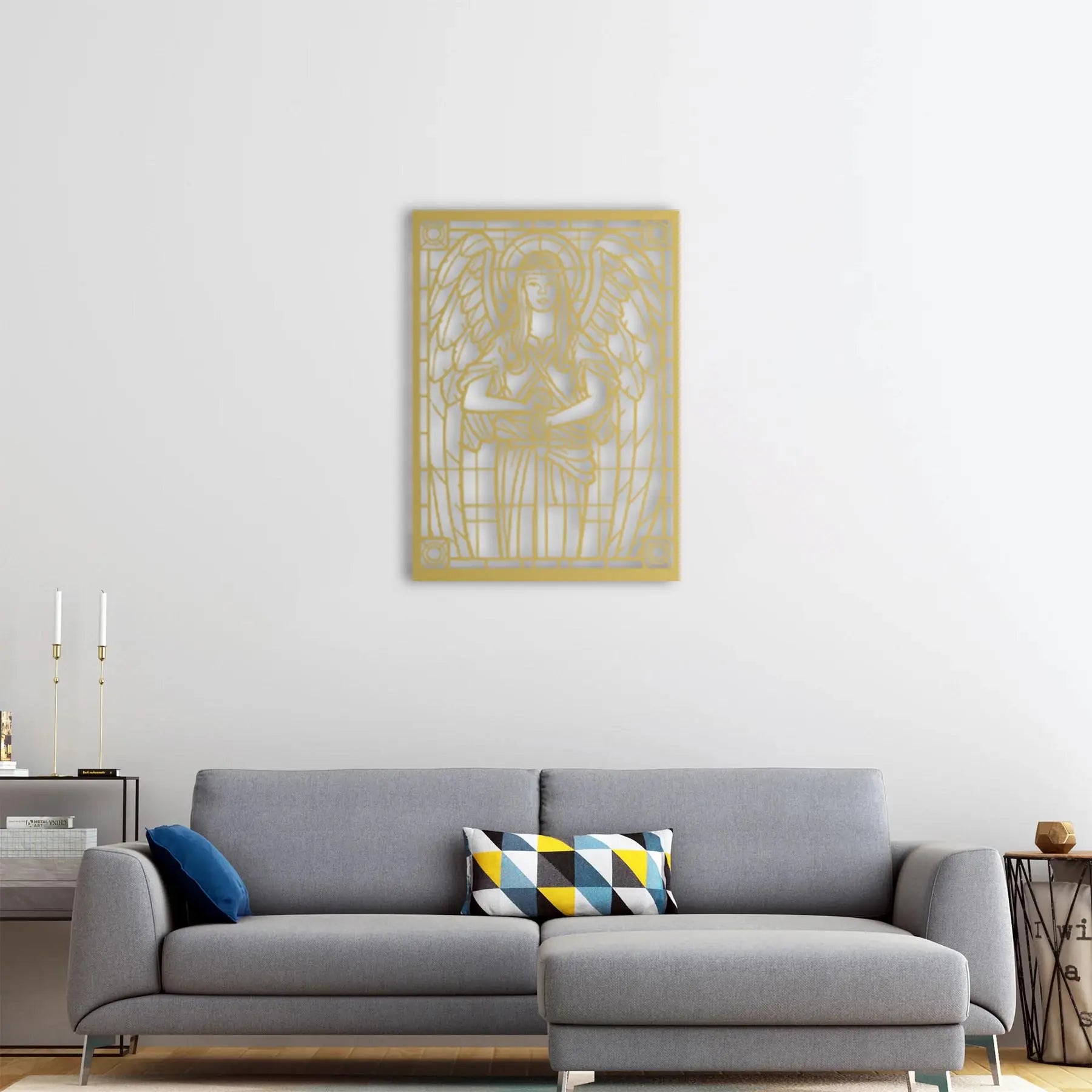 Koruyucu Sessizlik Metal Duvar Dekoru Laser Artique