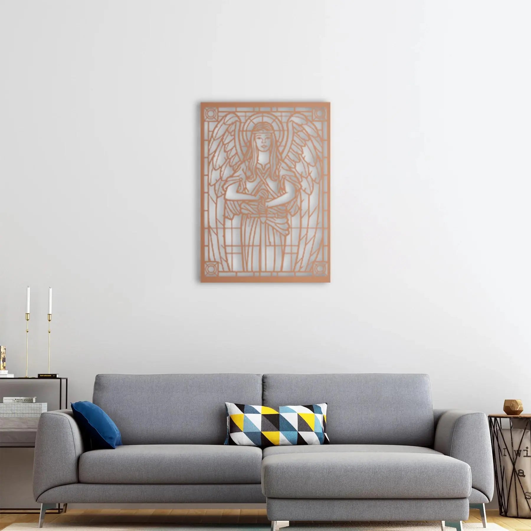 Koruyucu Sessizlik Metal Duvar Dekoru Laser Artique