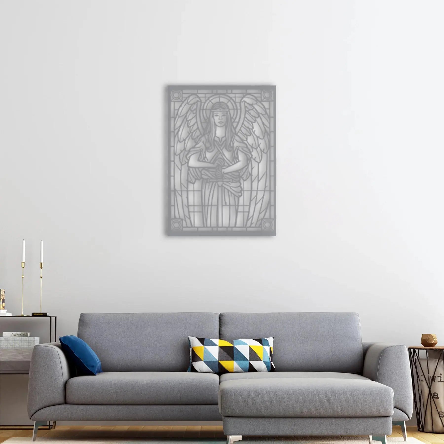 Koruyucu Sessizlik Metal Duvar Dekoru Laser Artique