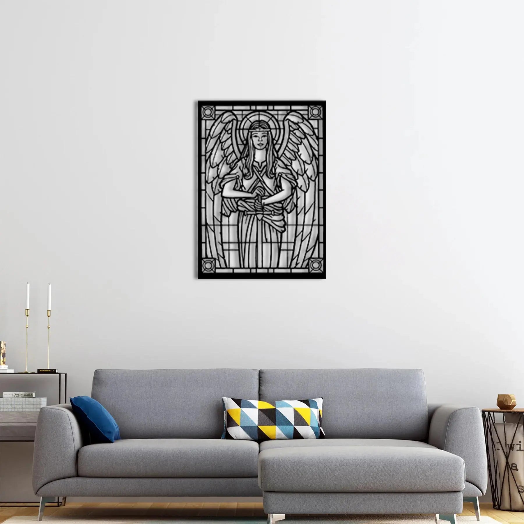 Koruyucu Sessizlik Metal Duvar Dekoru Laser Artique