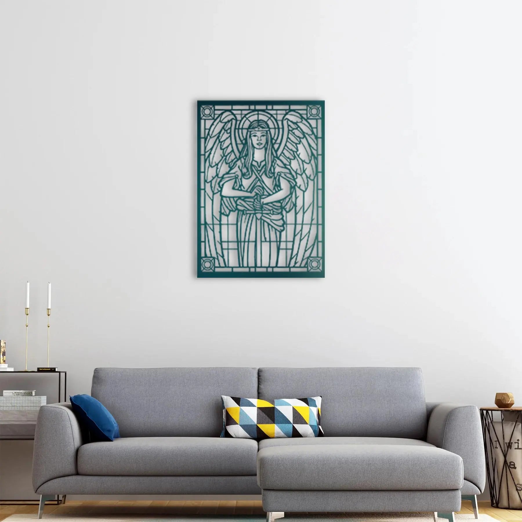 Koruyucu Sessizlik Metal Duvar Dekoru Laser Artique