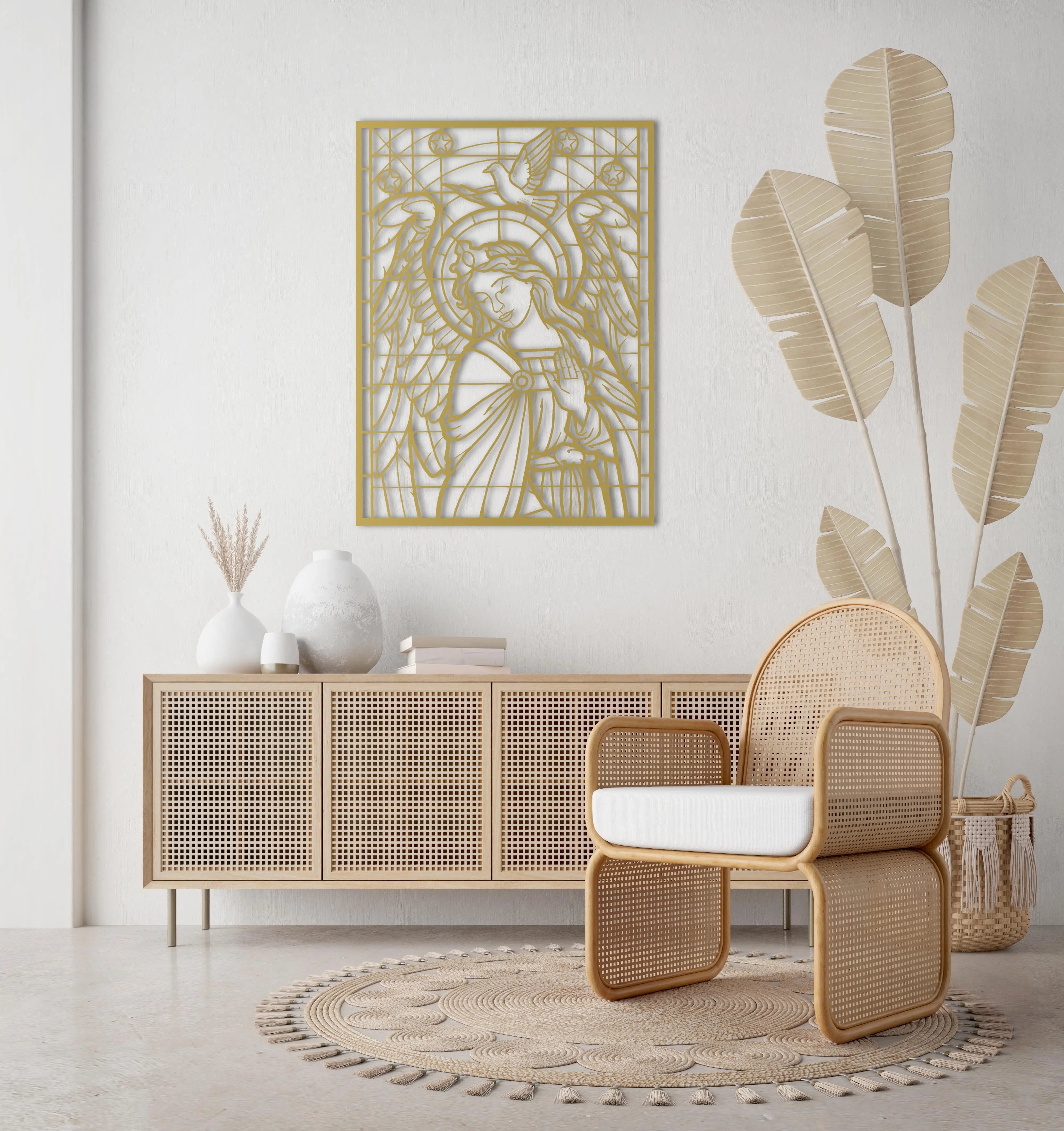 Işığın Fısıltısı Metal Duvar Dekoru Laser Artique