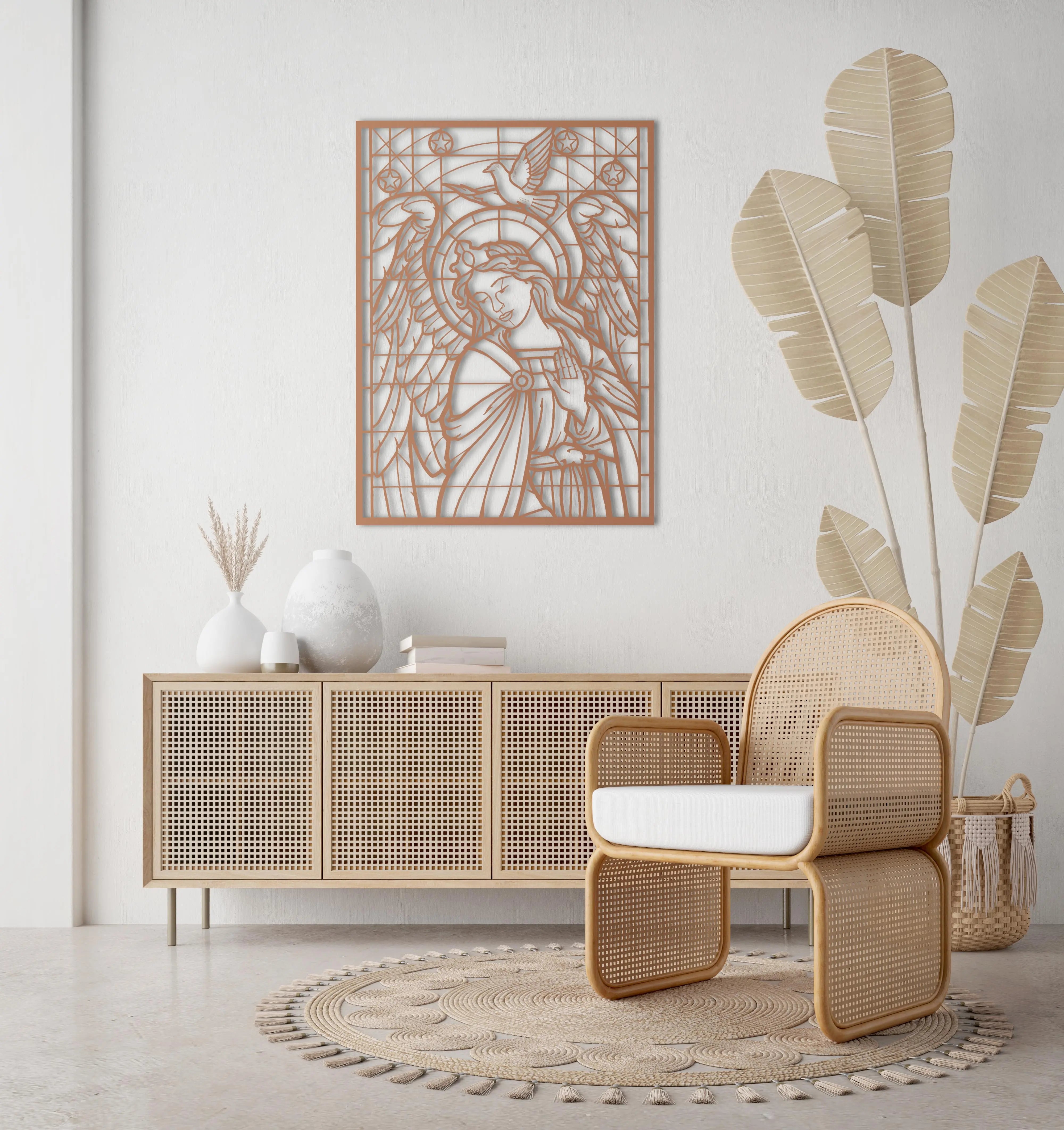 Işığın Fısıltısı Metal Duvar Dekoru Laser Artique