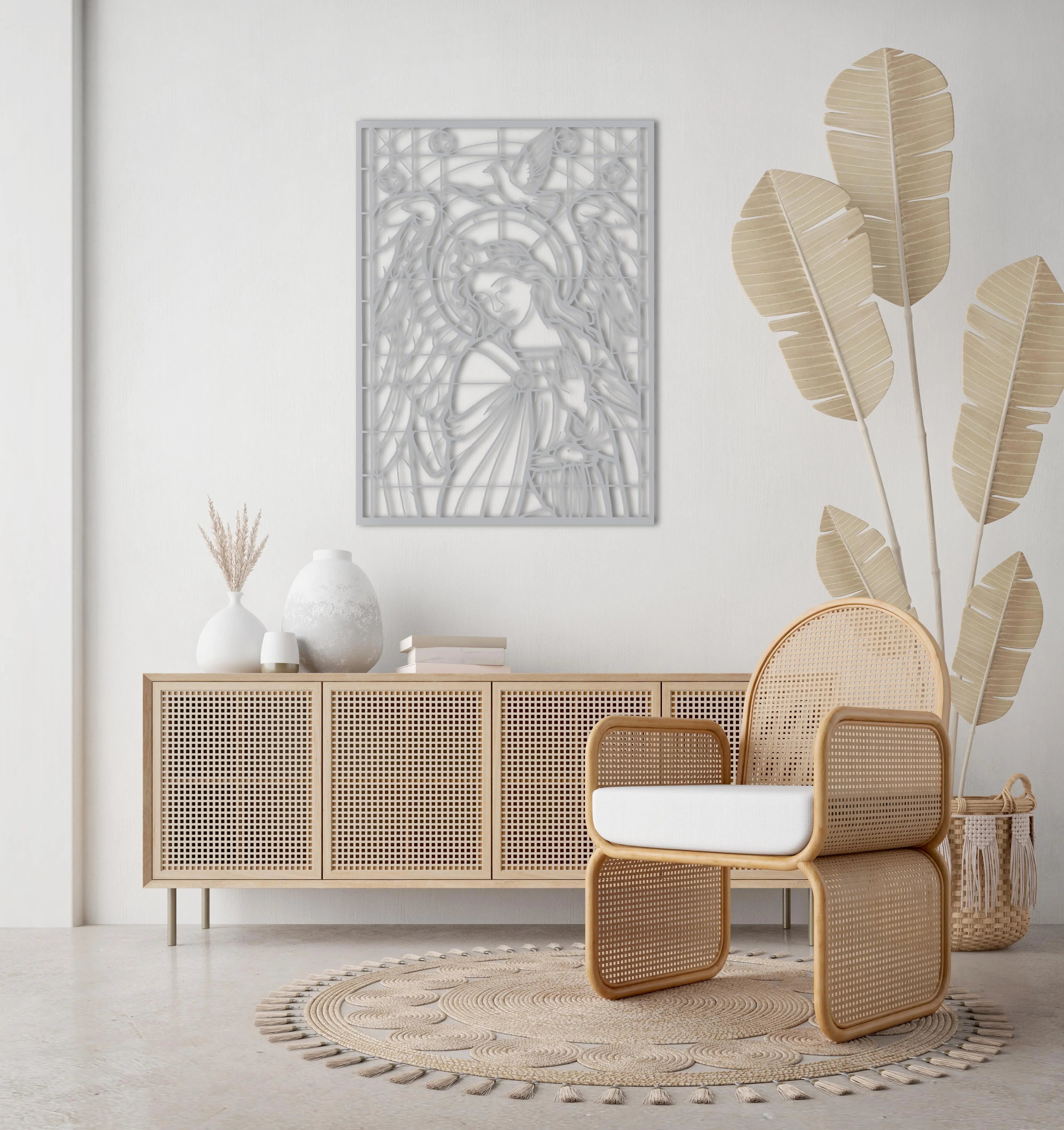 Işığın Fısıltısı Metal Duvar Dekoru Laser Artique