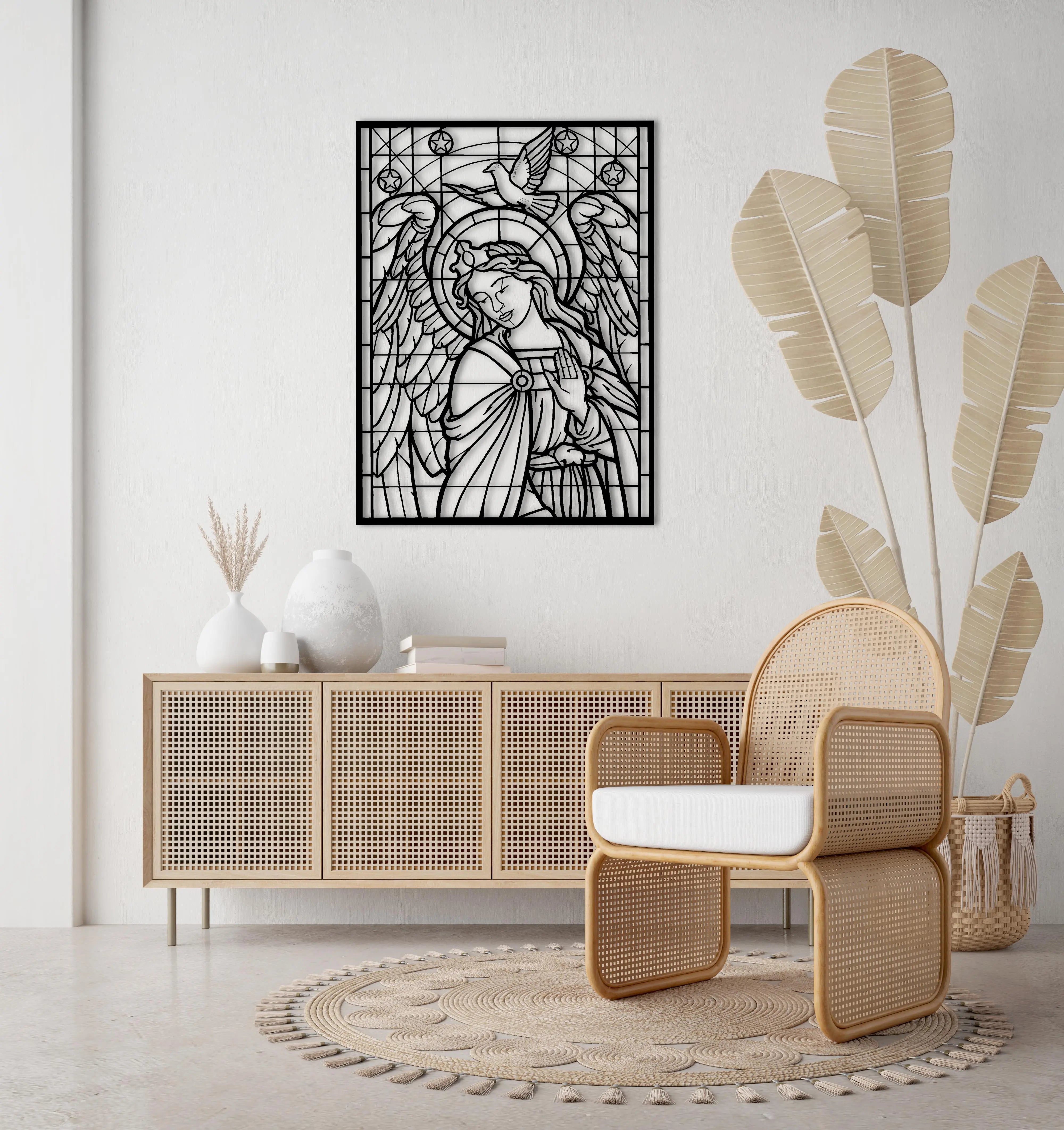 Işığın Fısıltısı Metal Duvar Dekoru Laser Artique