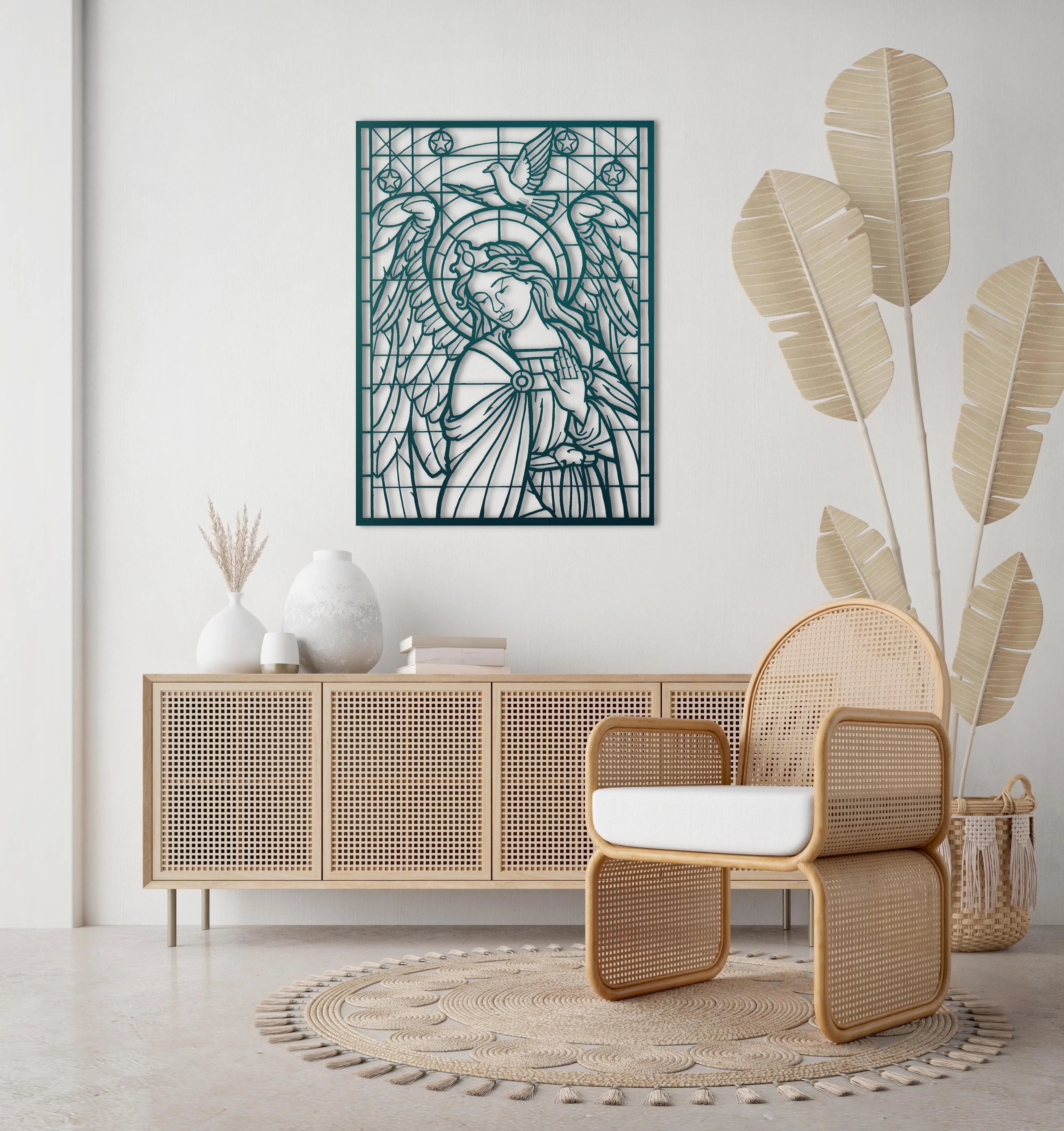 Işığın Fısıltısı Metal Duvar Dekoru Laser Artique