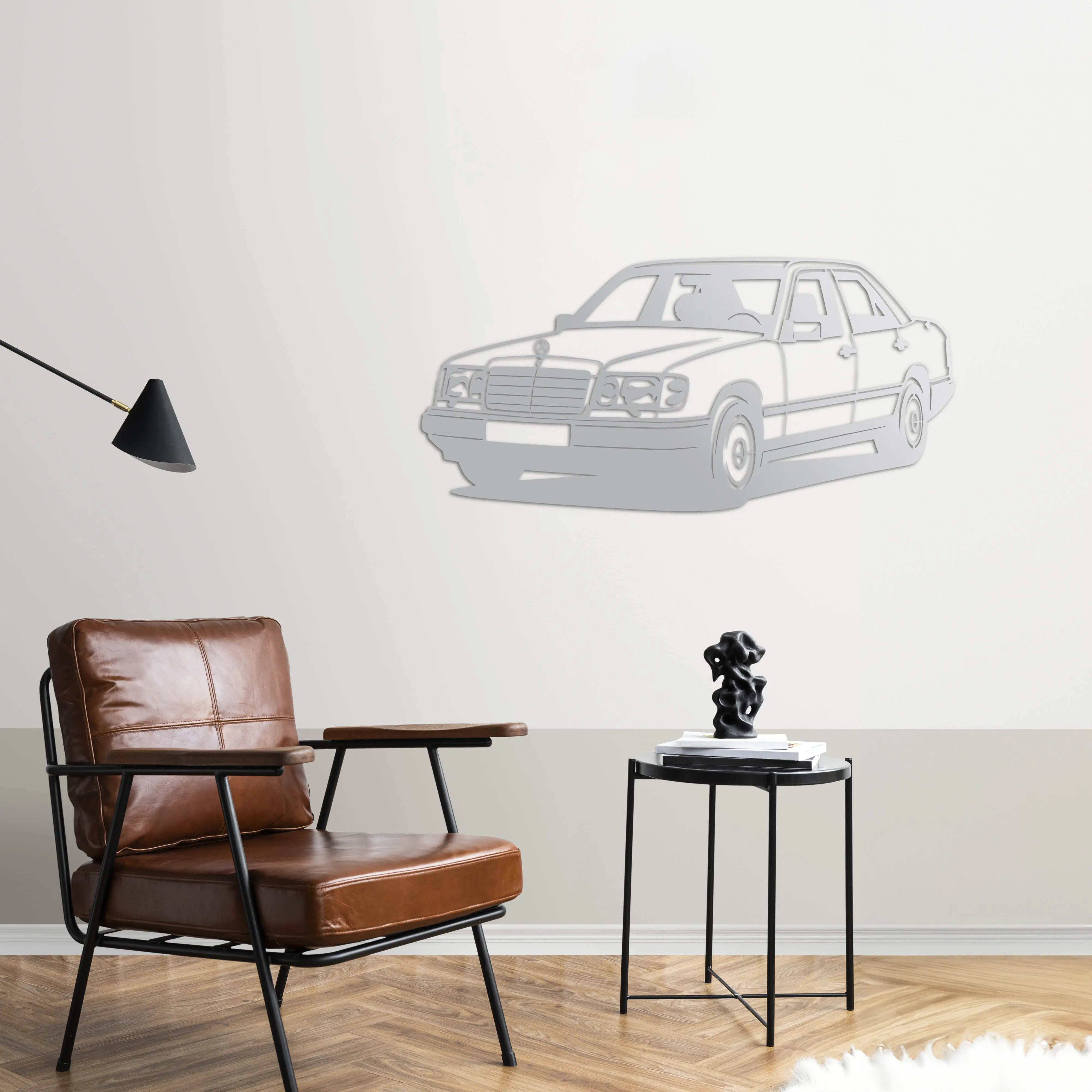 Mercedes-Benz 300E (W124) – Araba Metal Duvar Dekoru Laser Artique