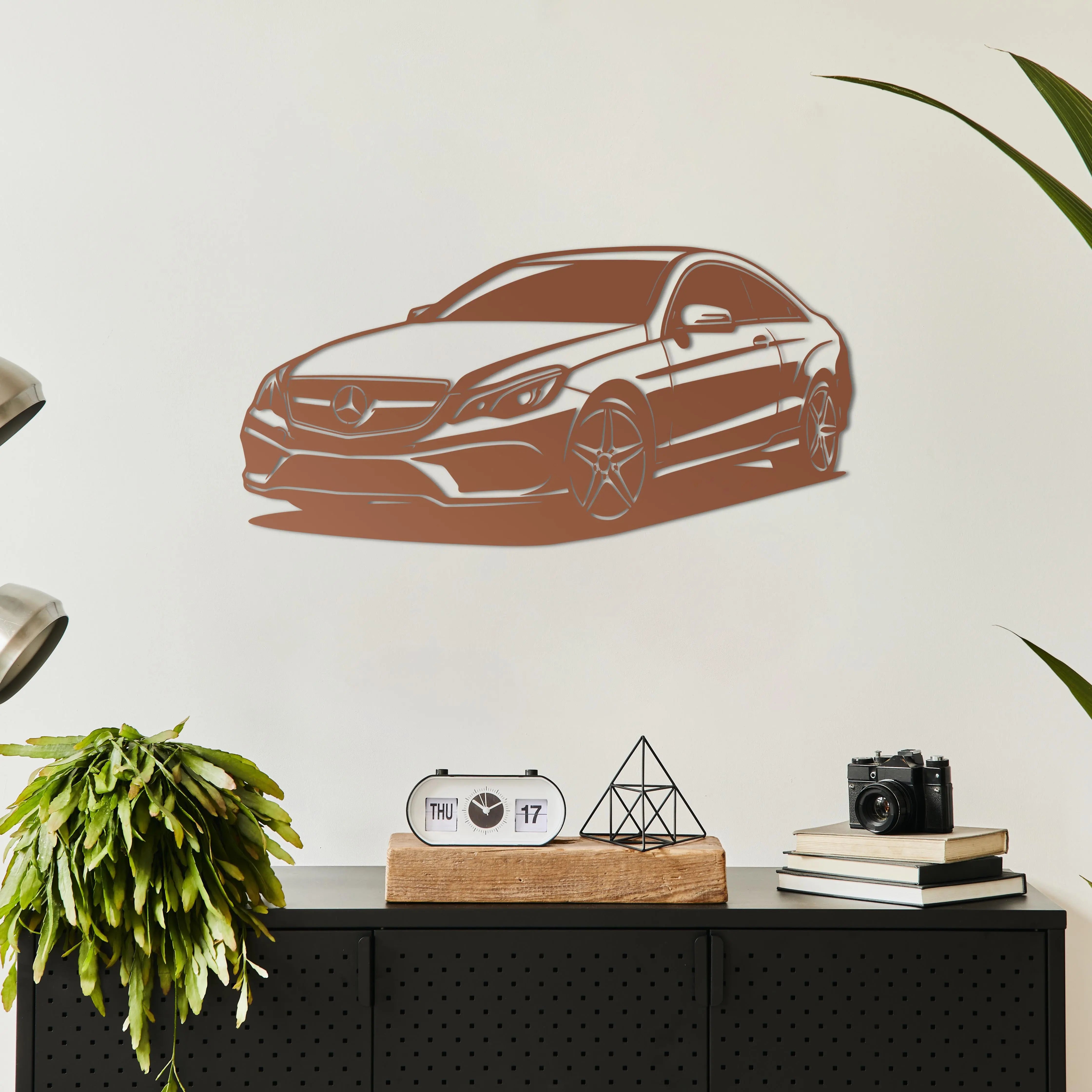 Mercedes-Benz E-Coupé – Araba Metal Duvar Dekoru Laser Artique