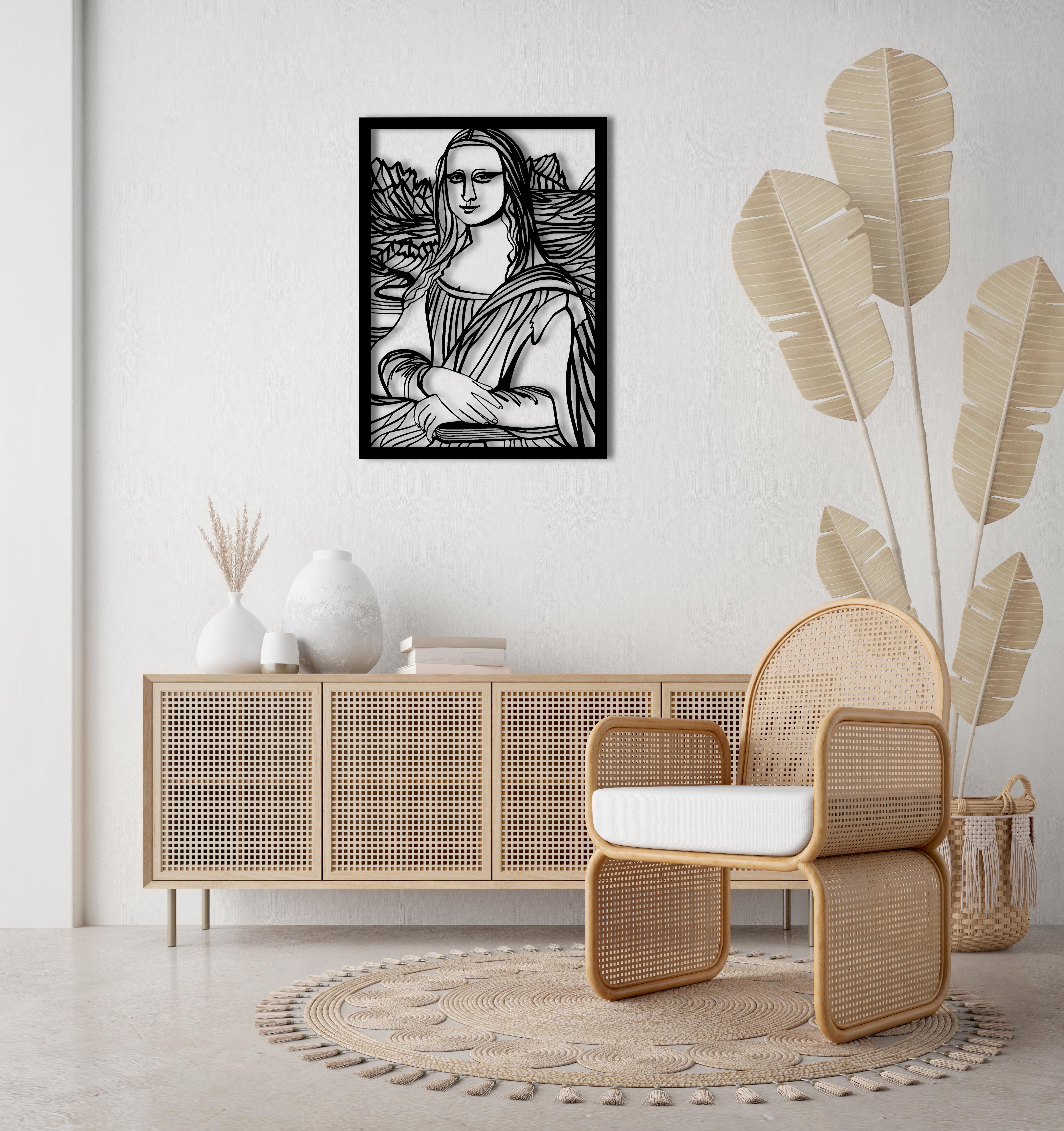 Mona Lisa Metal Duvar Dekoru
