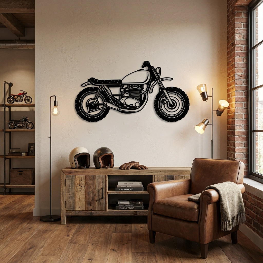 Motokros Tutkusu – Metal Motosiklet Duvar Dekoru