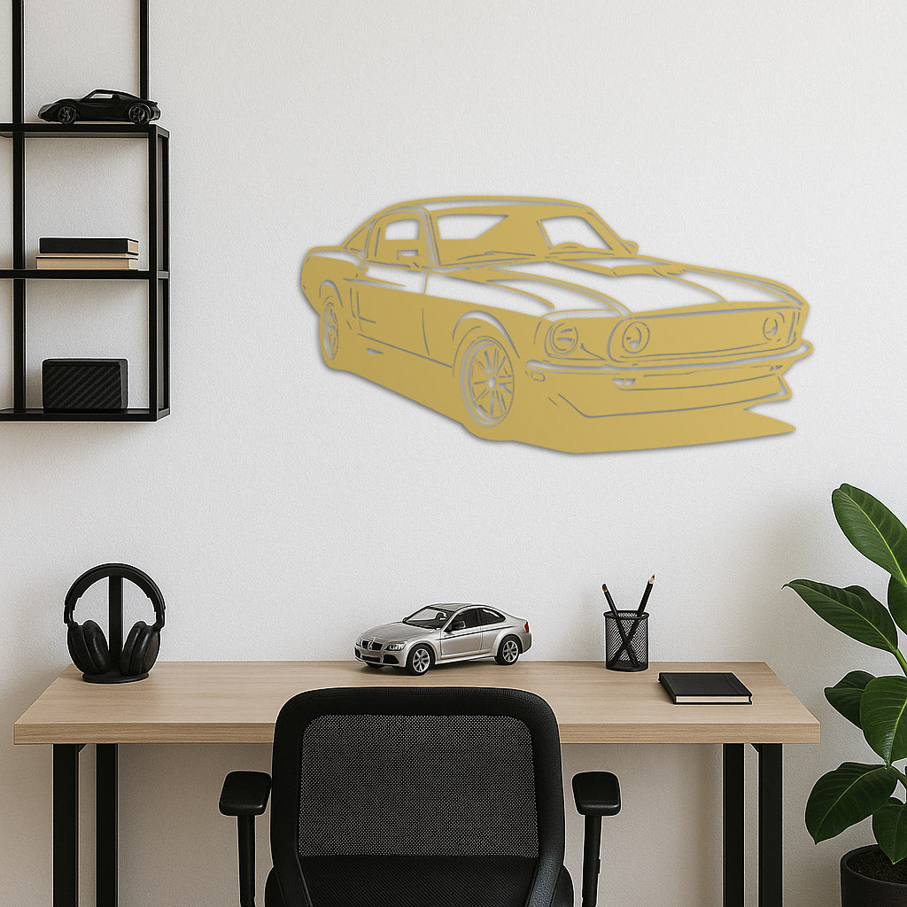 Ford Mustang Fastback – Araba Metal Duvar Dekoru Laser Artique