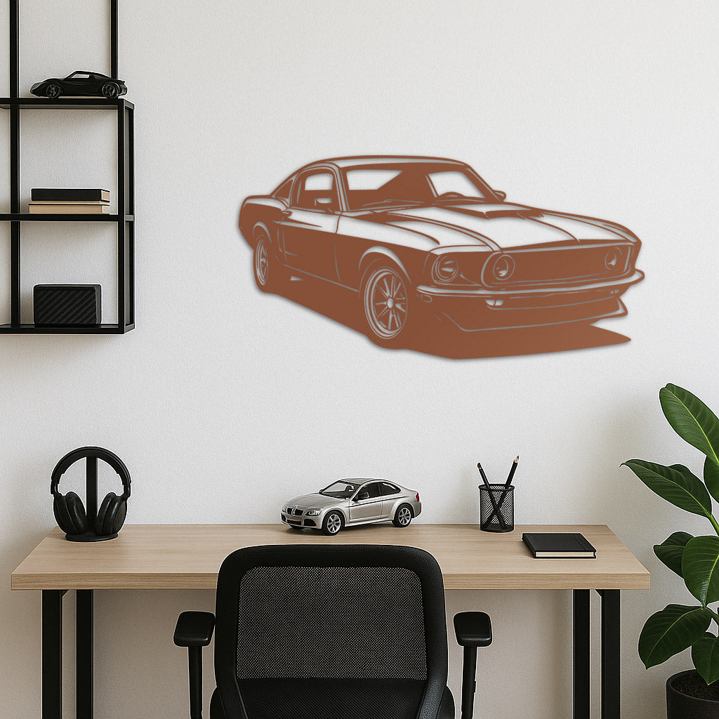 Ford Mustang Fastback – Araba Metal Duvar Dekoru Laser Artique