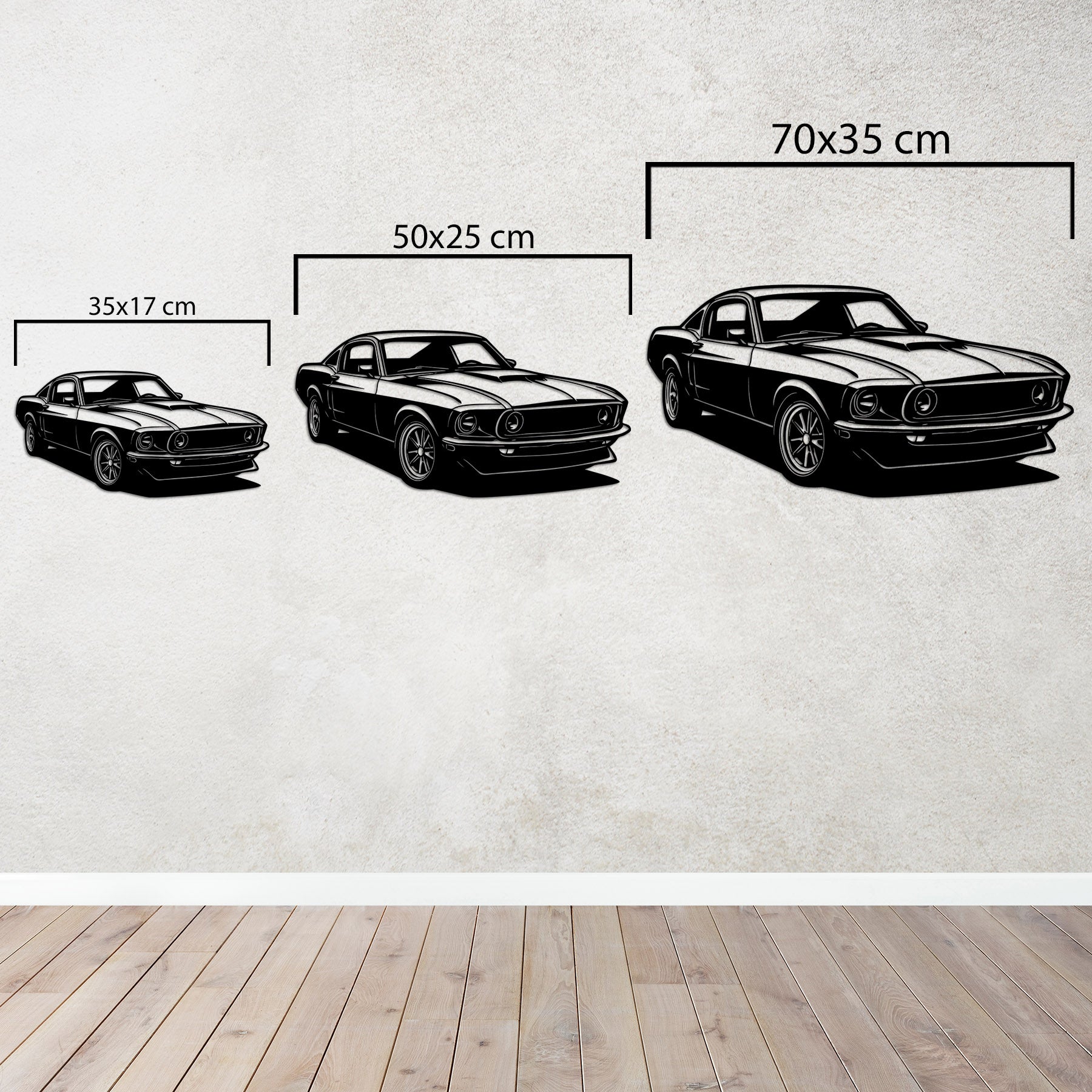 Ford Mustang Fastback – Araba Metal Duvar Dekoru Laser Artique