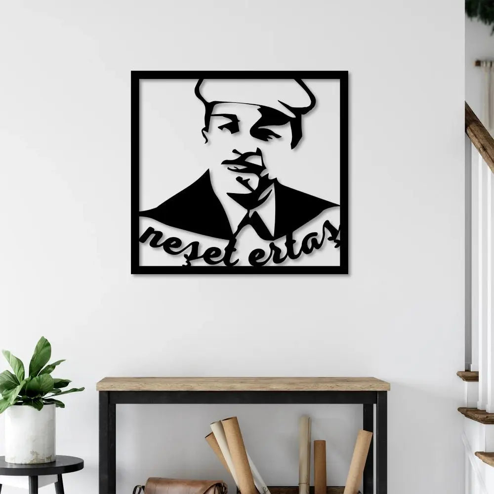 Neşet Ertaş Metal Duvar Dekoru Laser Artique