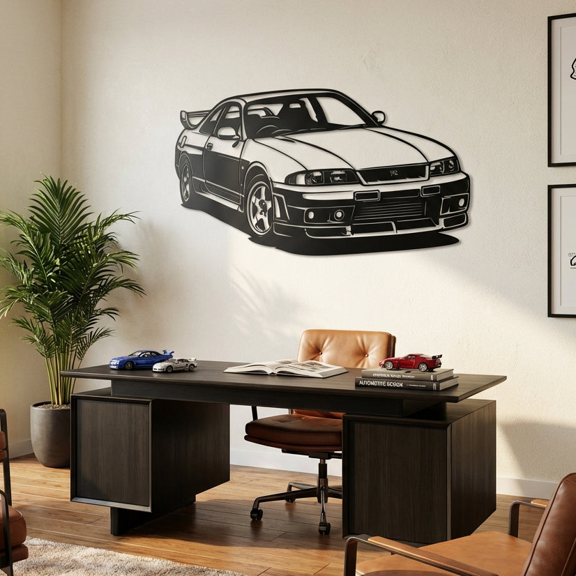 Nissan Skyline R33 – Araba Metal Duvar Dekoru