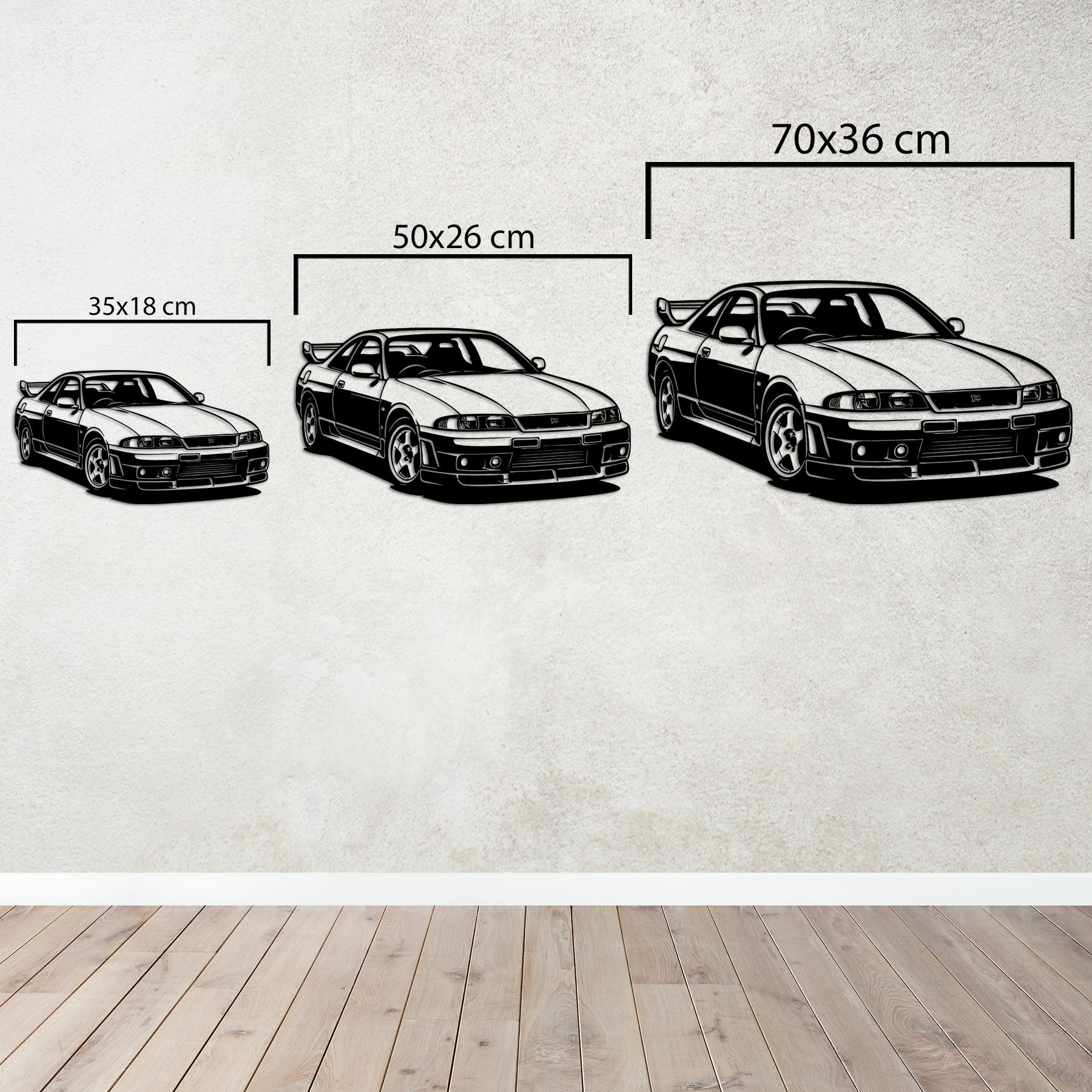 Nissan Skyline R33 – Araba Metal Duvar Dekoru Laser Artique