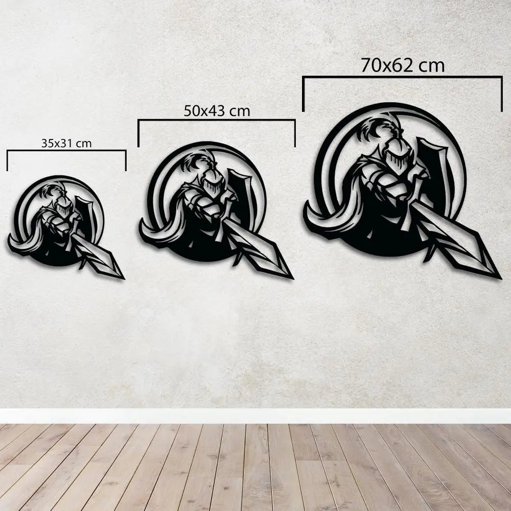 Cesur Savaşçı Metal Duvar Dekoru Laser Artique