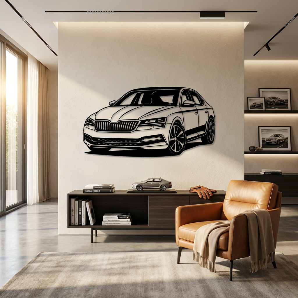 Skoda Superb – Araba Metal Duvar Dekoru