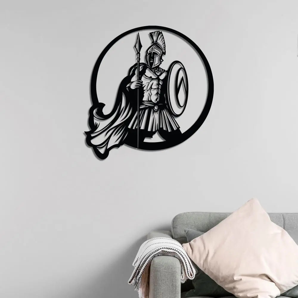 "Sparta Ruhu" Metal Duvar Dekoru Laser Artique