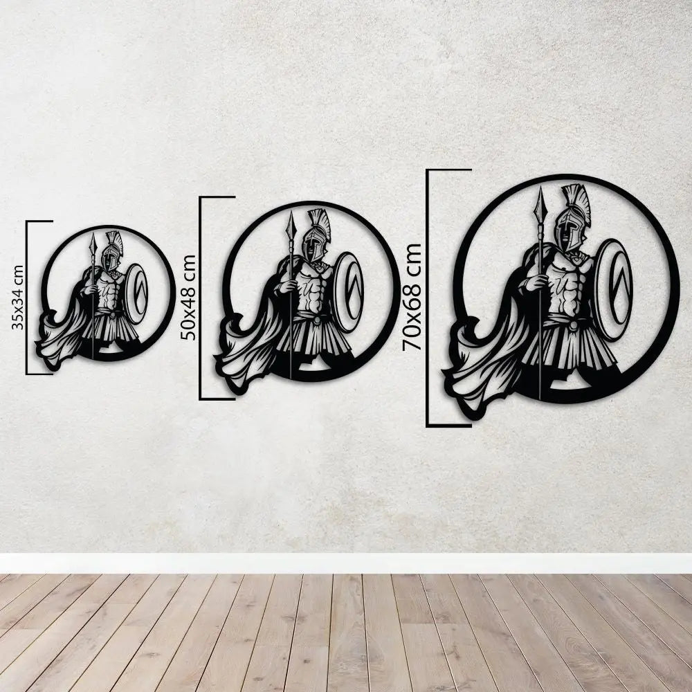 "Sparta Ruhu" Metal Duvar Dekoru Laser Artique