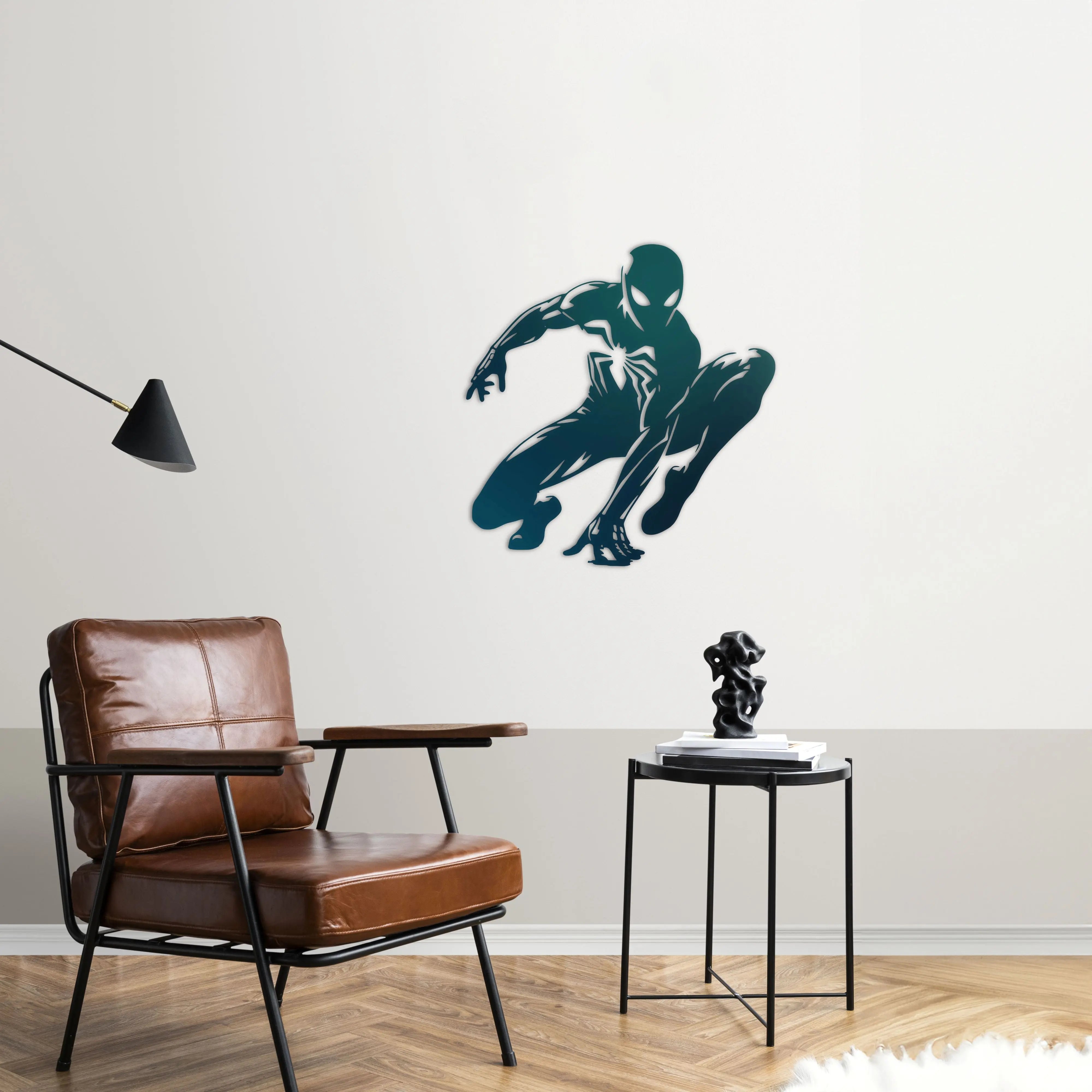 Spider-Man Şehrin Muhafızı Metal Duvar Dekoru Laser Artique