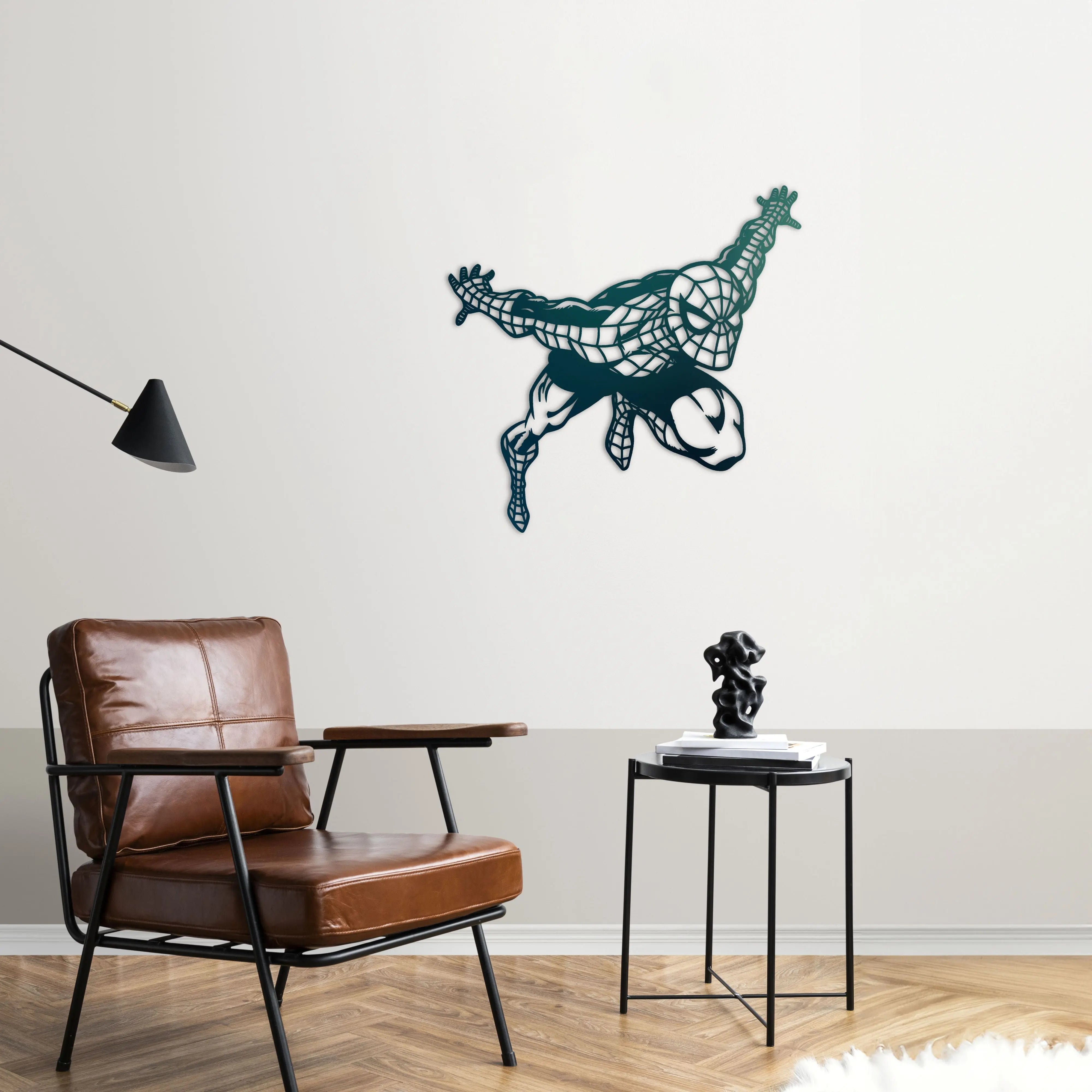 Örümcek Adam Metal Duvar Dekoru Laser Artique