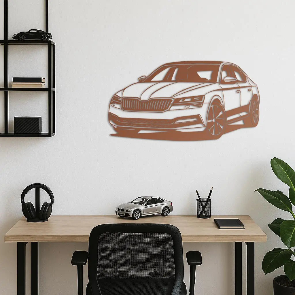 Skoda Superb – Araba Metal Duvar Dekoru Laser Artique