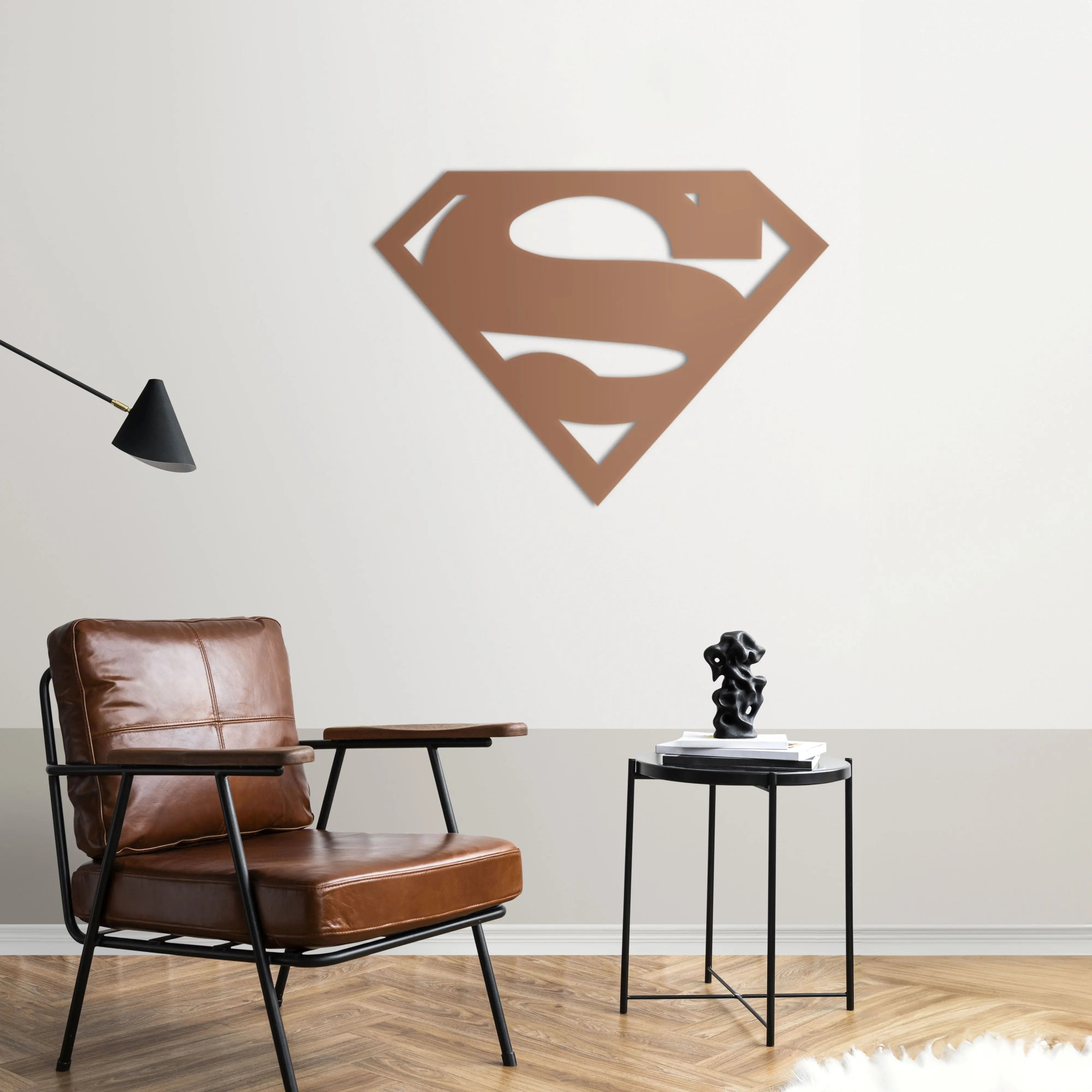 Superman Metal Duvar Dekoru Laser Artique