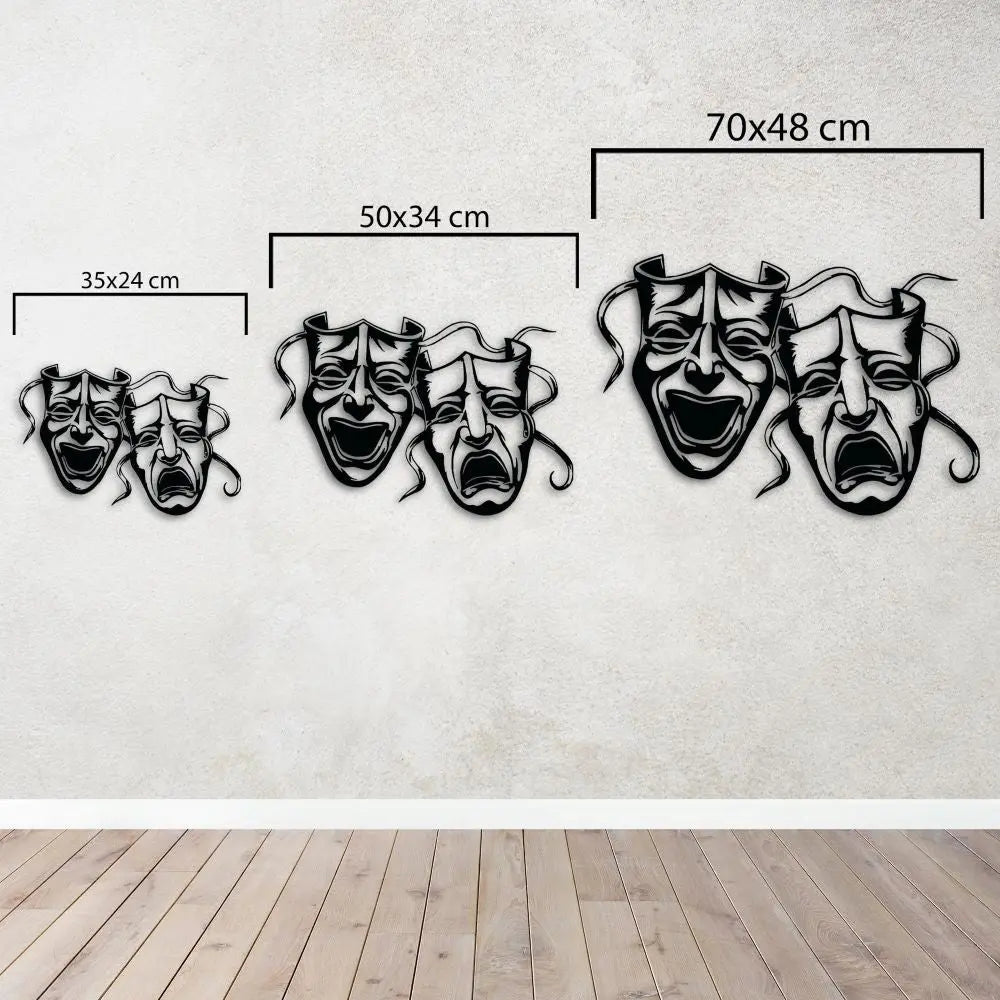 Sanatın Maskesi Metal Duvar Dekoru Laser Artique