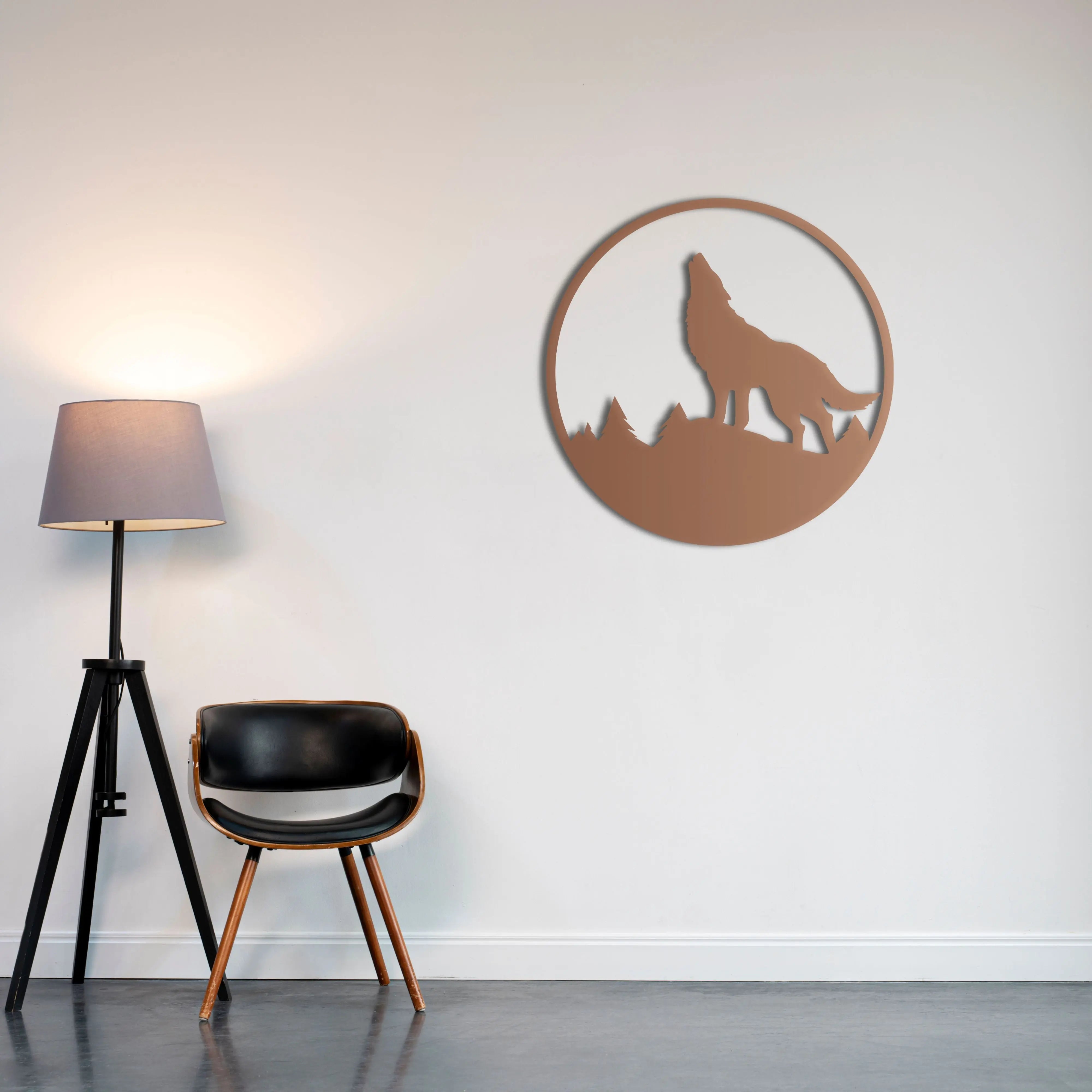 Türklüğün Simgesi Kurt Metal Duvar Dekoru Laser Artique