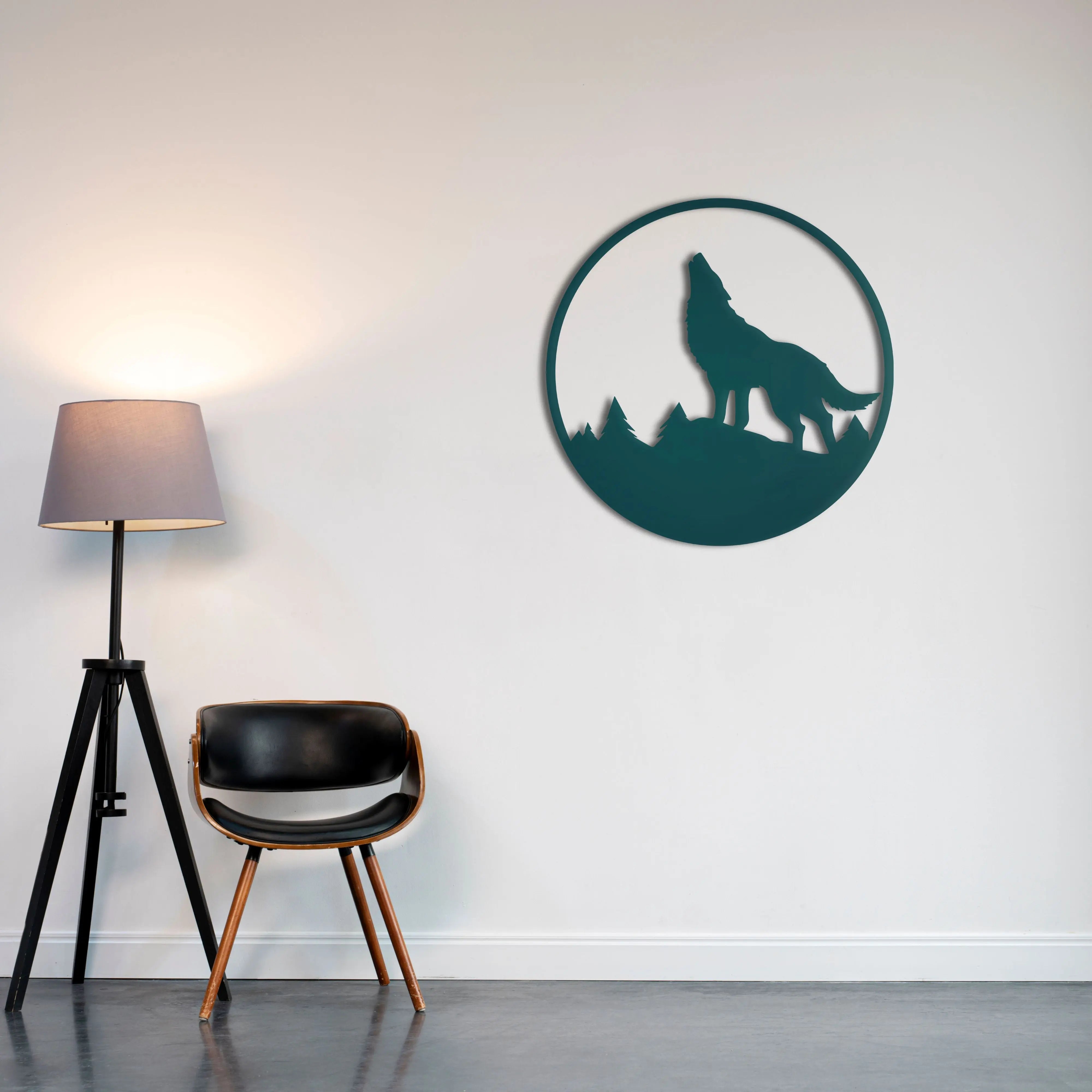 Türklüğün Simgesi Kurt Metal Duvar Dekoru Laser Artique