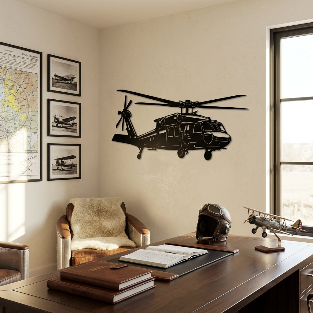 UH-60 Black Hawk Flight Edition – Helikopter Metal Duvar Dekoru