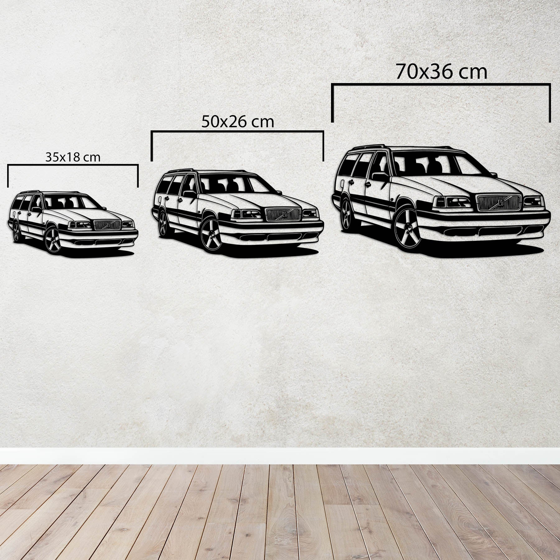 Volvo 850 R – Araba Metal Duvar Dekoru Laser Artique
