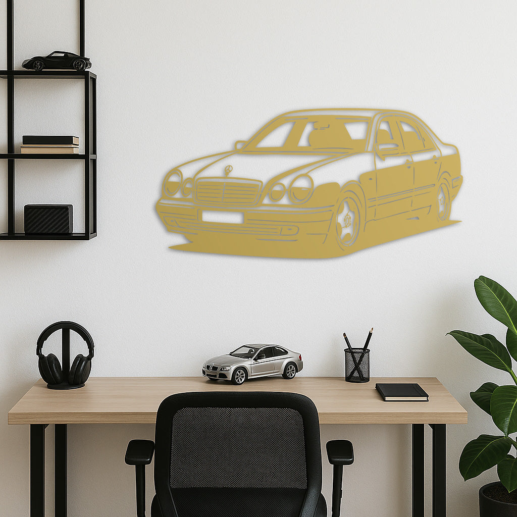 Mercedes W210 – Klasik E-Serisi Araba Metal Duvar Dekoru