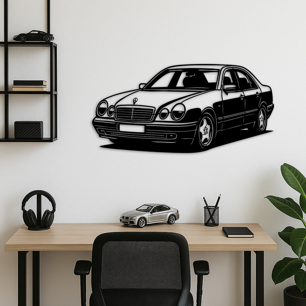 Mercedes W210 – Klasik E-Serisi Araba Metal Duvar Dekoru