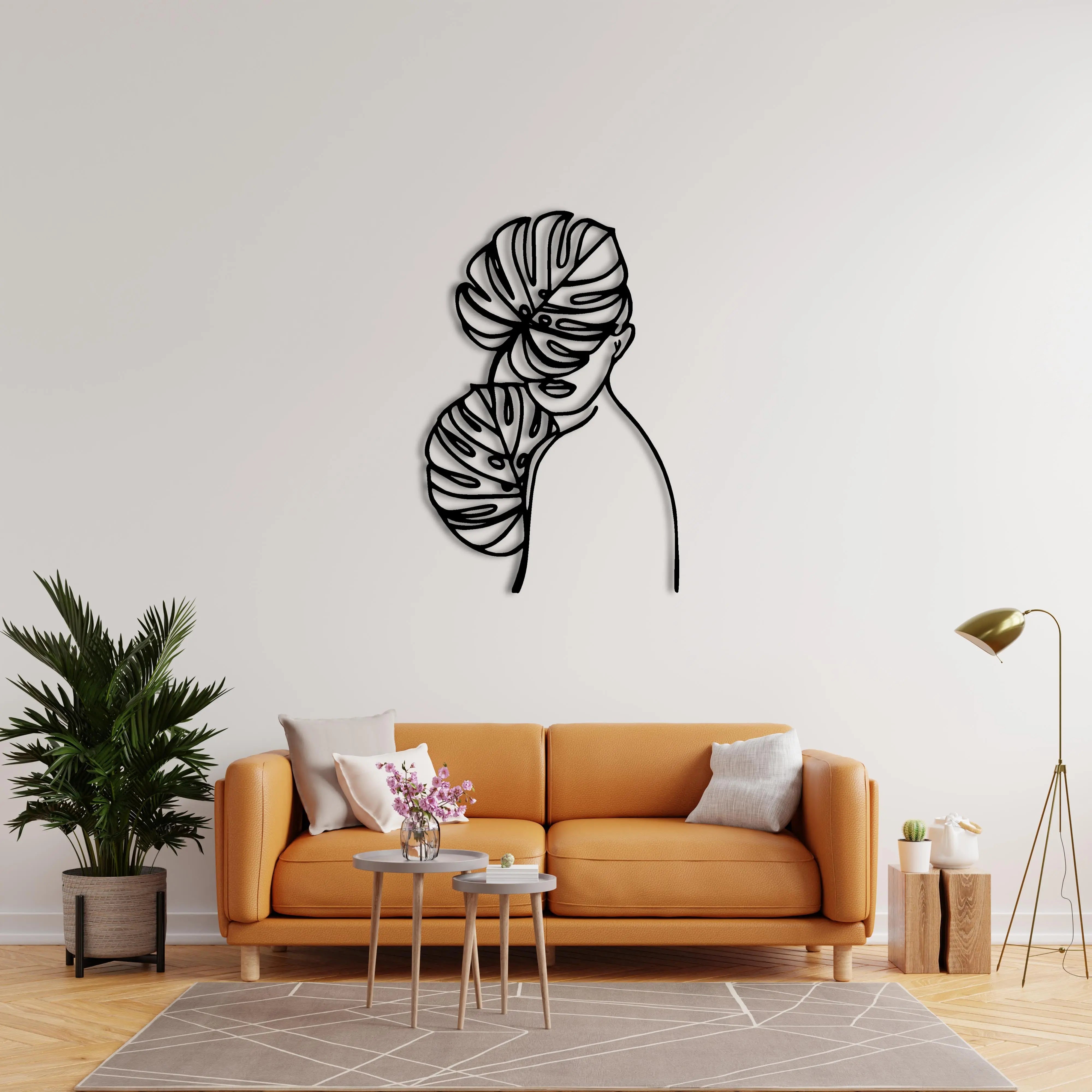 Doğanın Yüzü Metal Duvar Dekoru Laser Artique